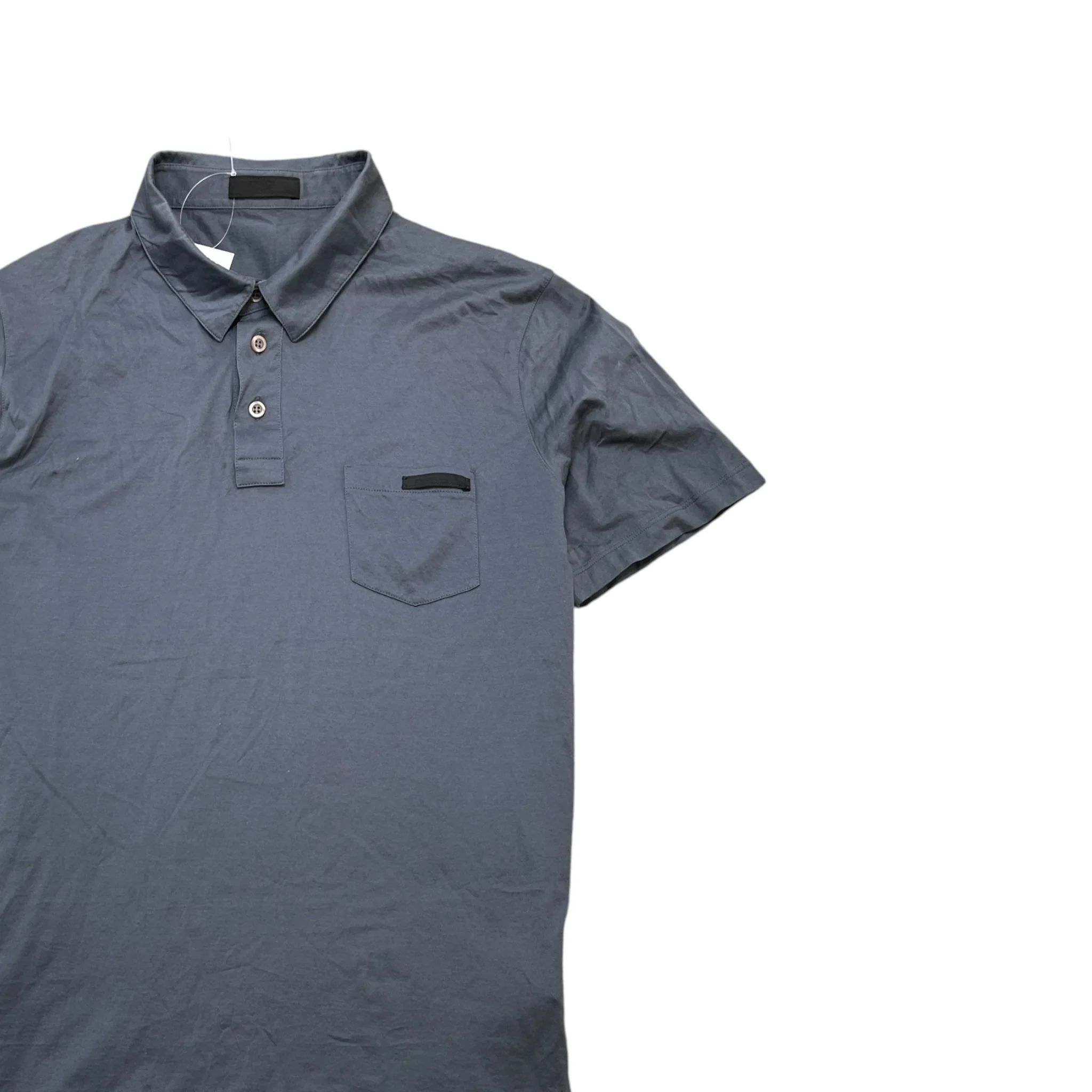 Men's Pocket Logo Polo Shirt Grey Size XL - Image 3