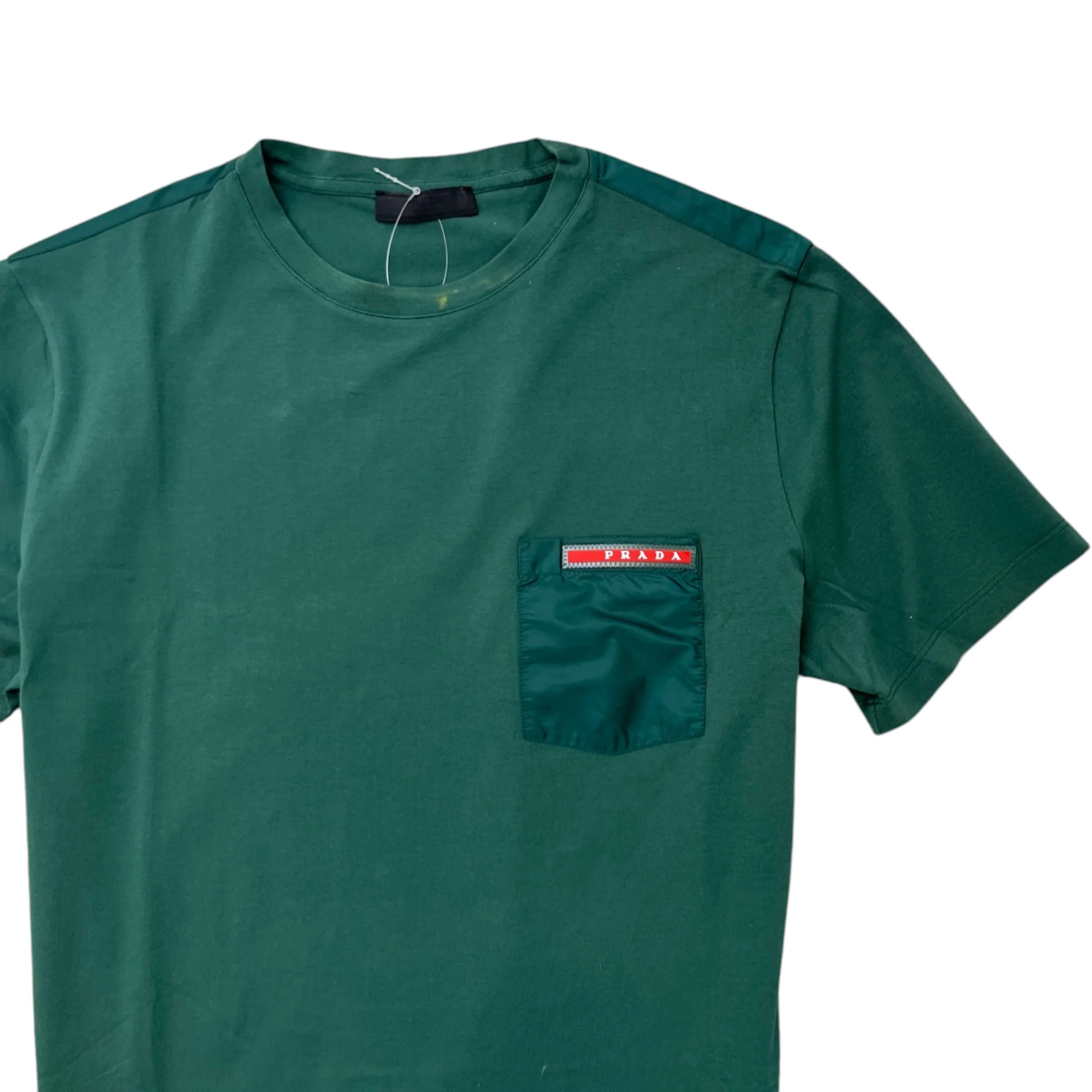 Men's Pocket Logo T-Shirt Green Size M - Image 5
