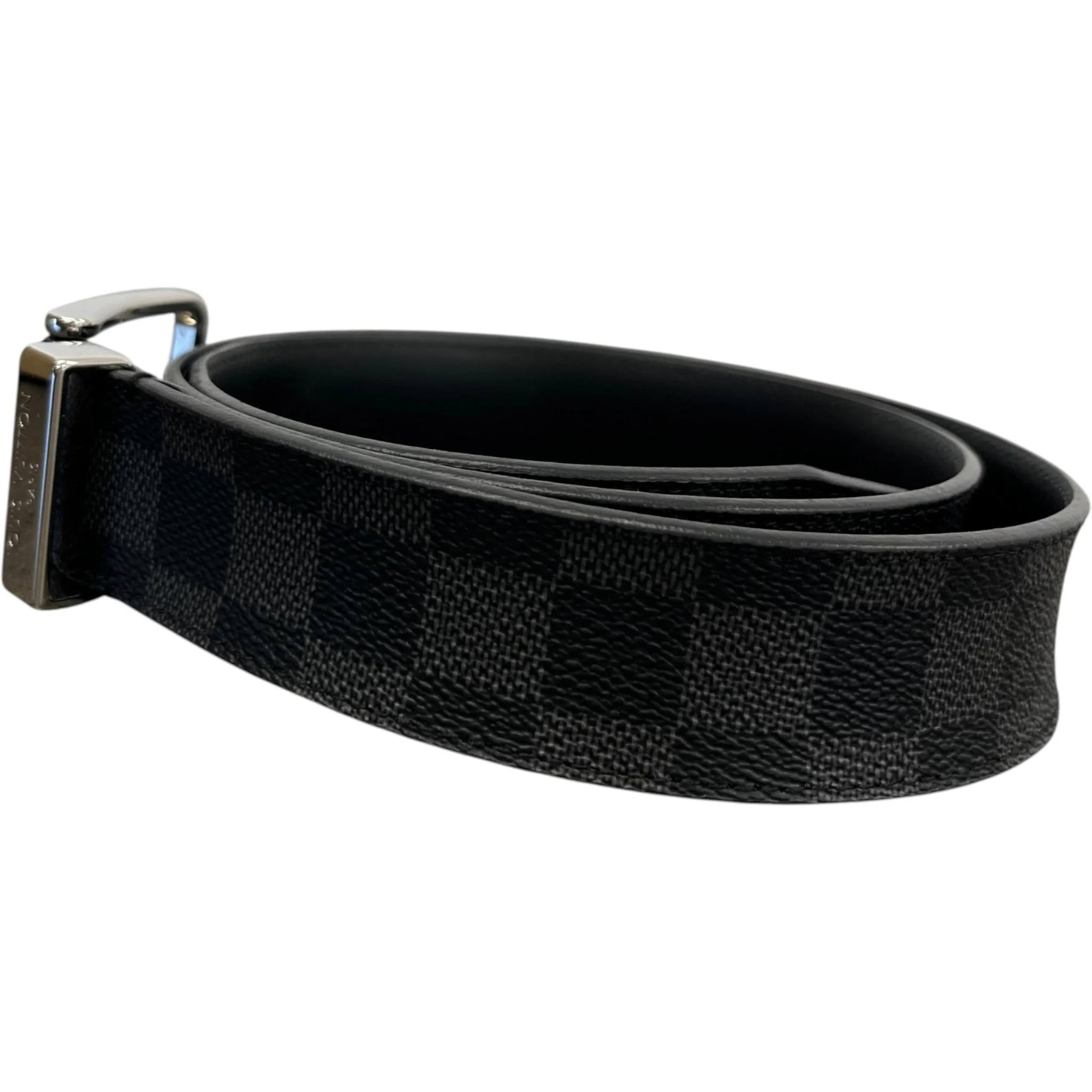 Men's Pont Neuf Damier Graphite Belt Black Size Waist 38" - Image 3