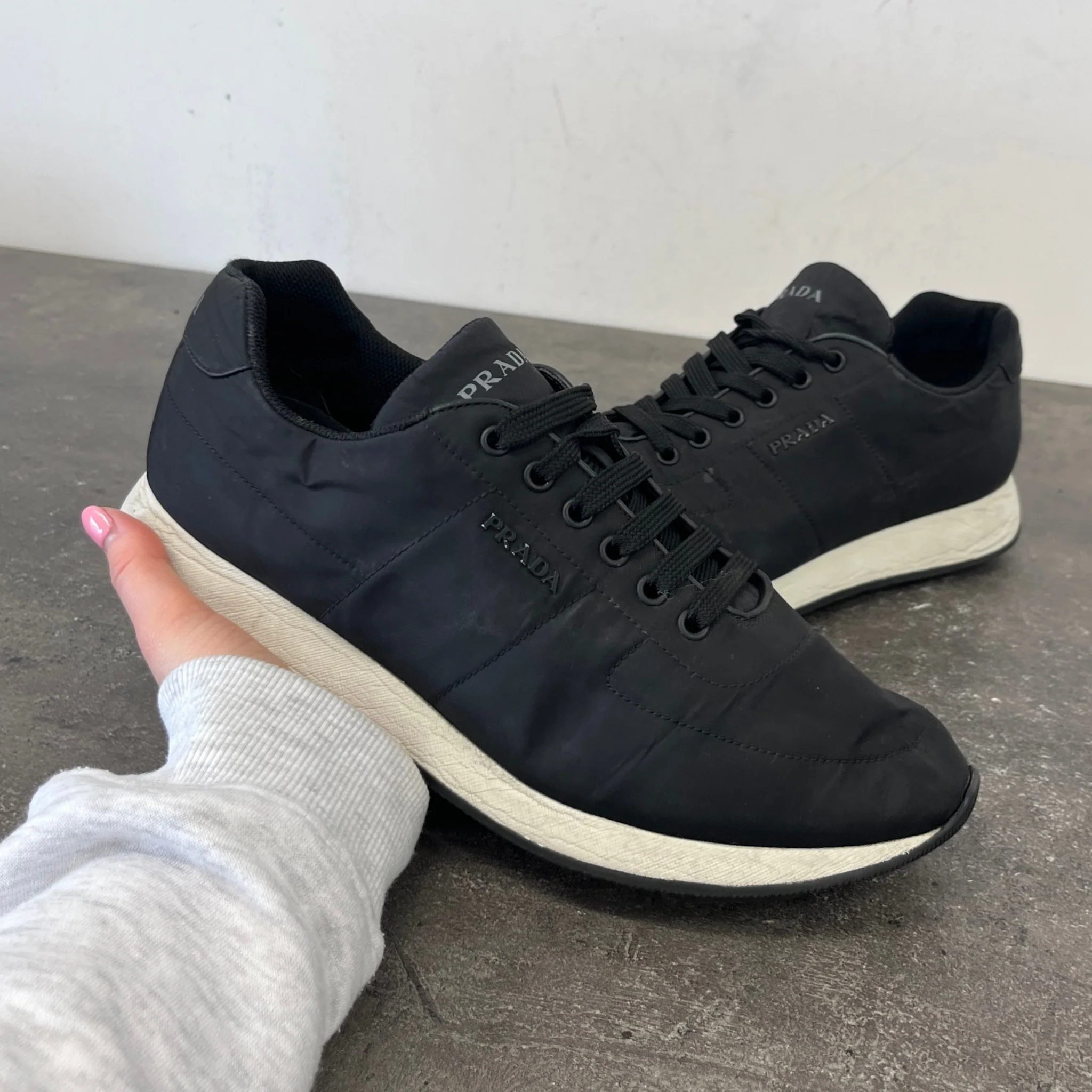 Men's Prax 01 Re-Nylon Low Trainers Black Size EU 42 / UK 8 - Image 12