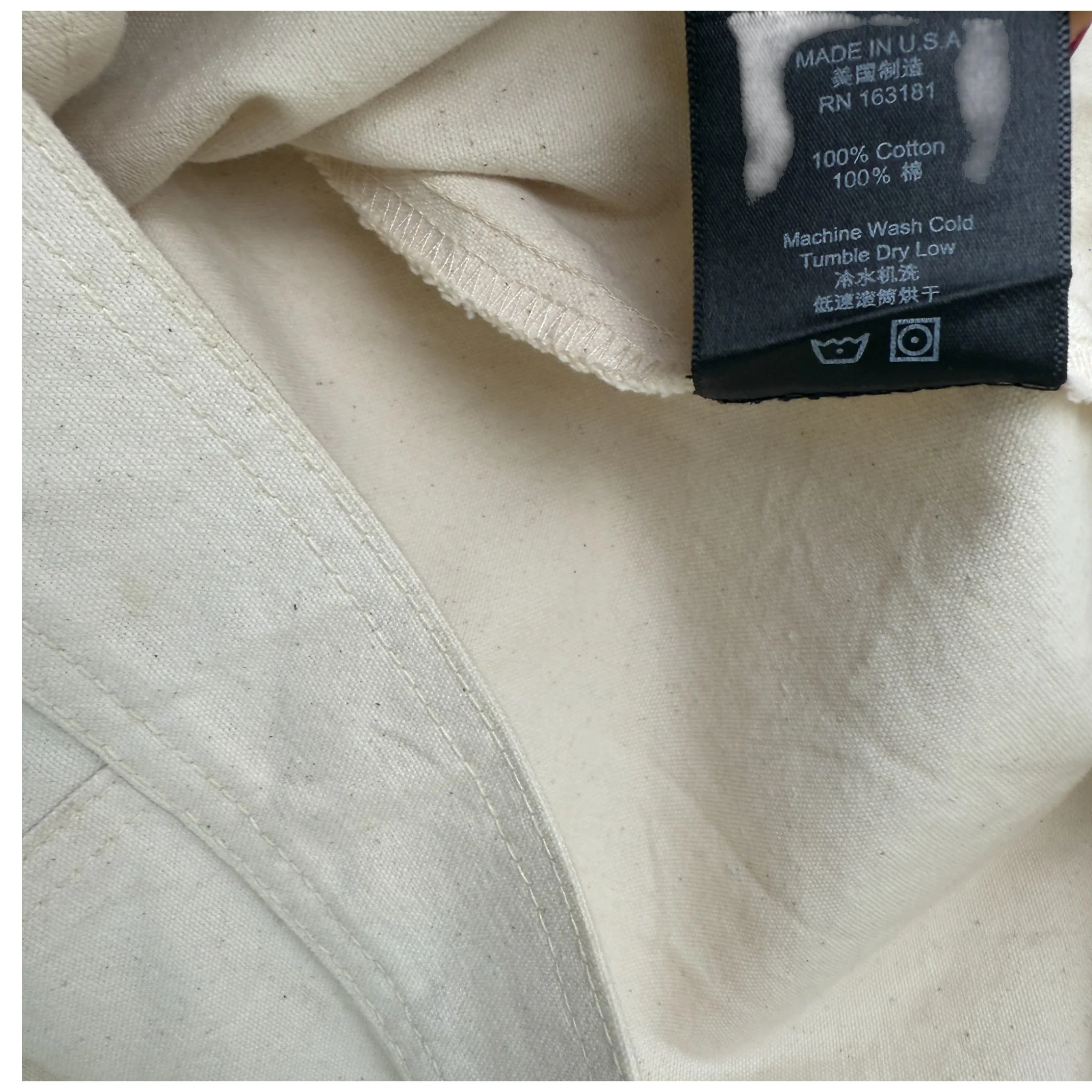 Men's Printed Logo Jacket Beige Size S - Image 7