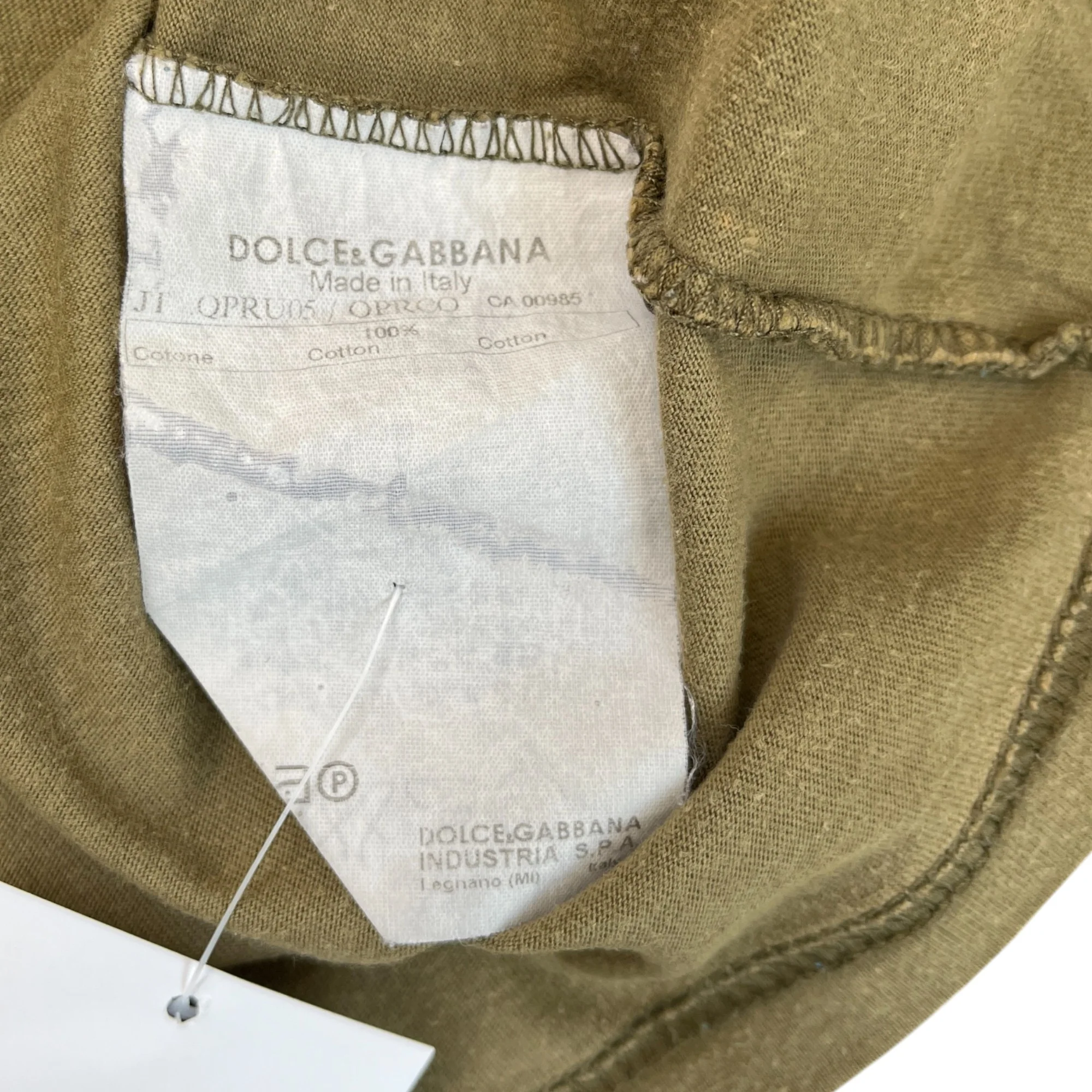 Men's Printed Logo T-Shirt Khaki Size S - Image 6
