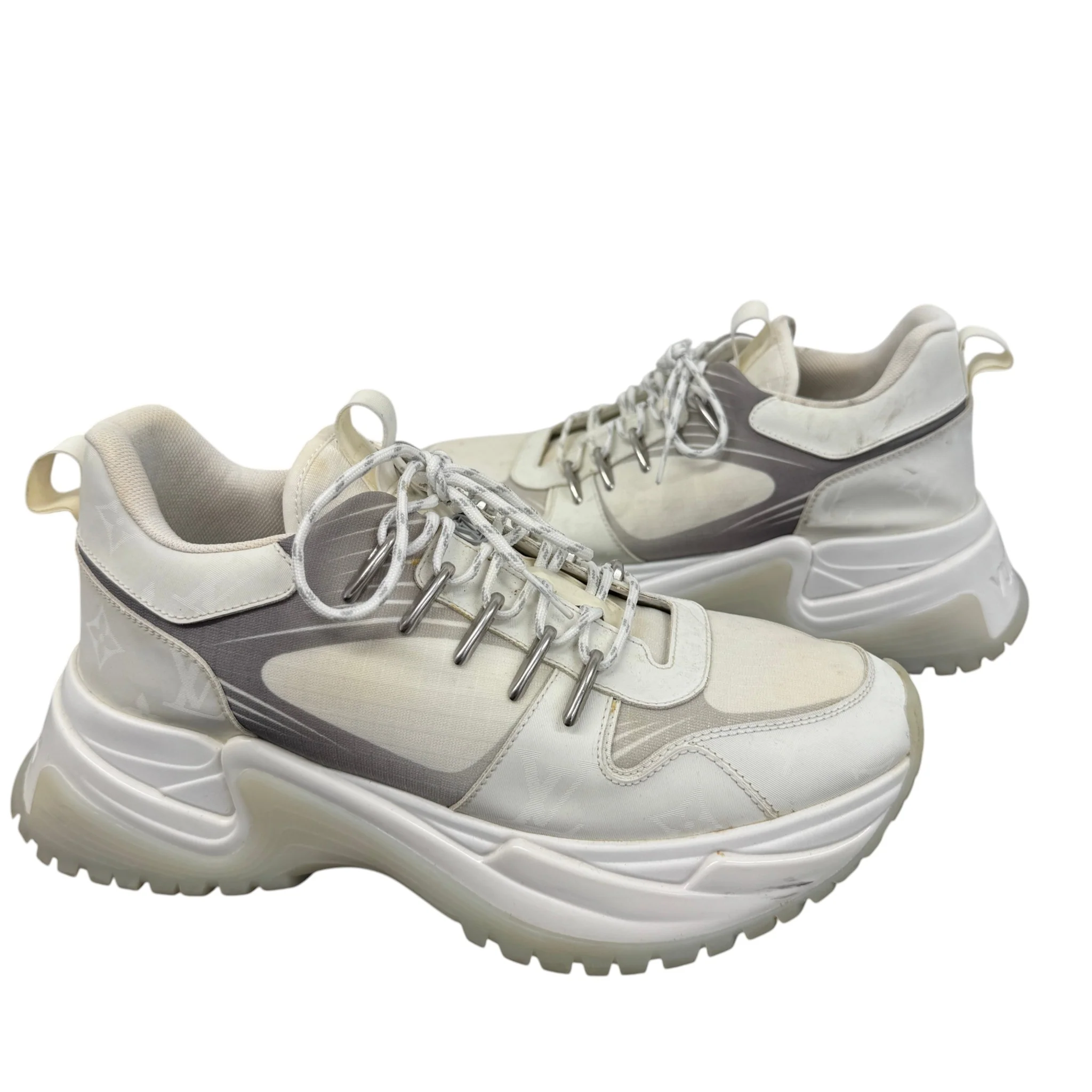 Men's Pulse Monogram Low Trainers White Size EU 40 / UK 6 - Image 3