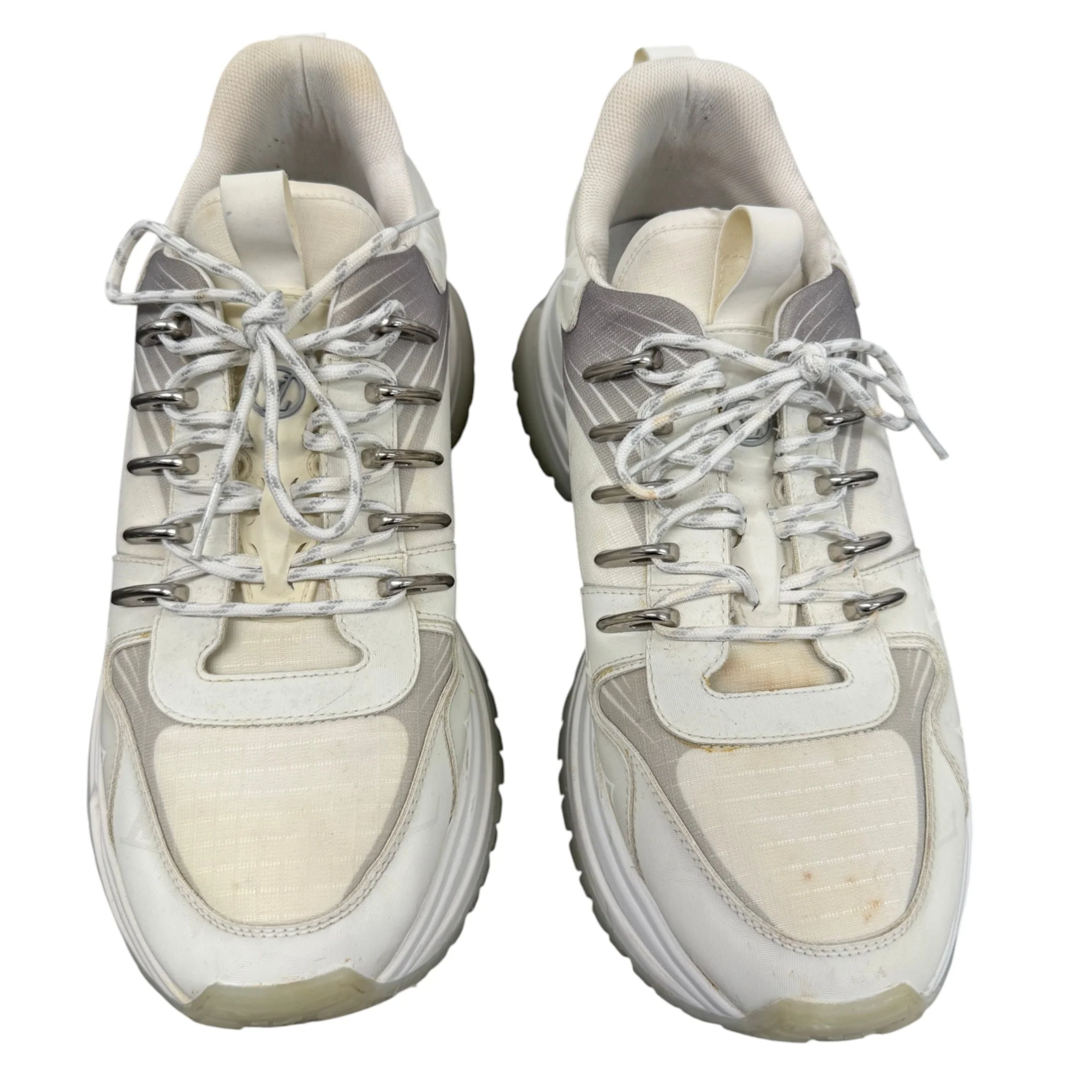 Men's Pulse Monogram Low Trainers White Size EU 40 / UK 6 - Image 6