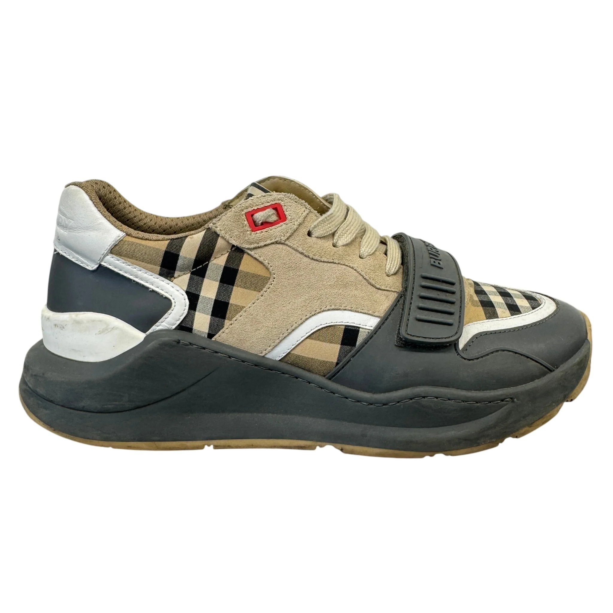 Men's Ramsay Check Low Trainers Grey Size EU 41 / UK 7