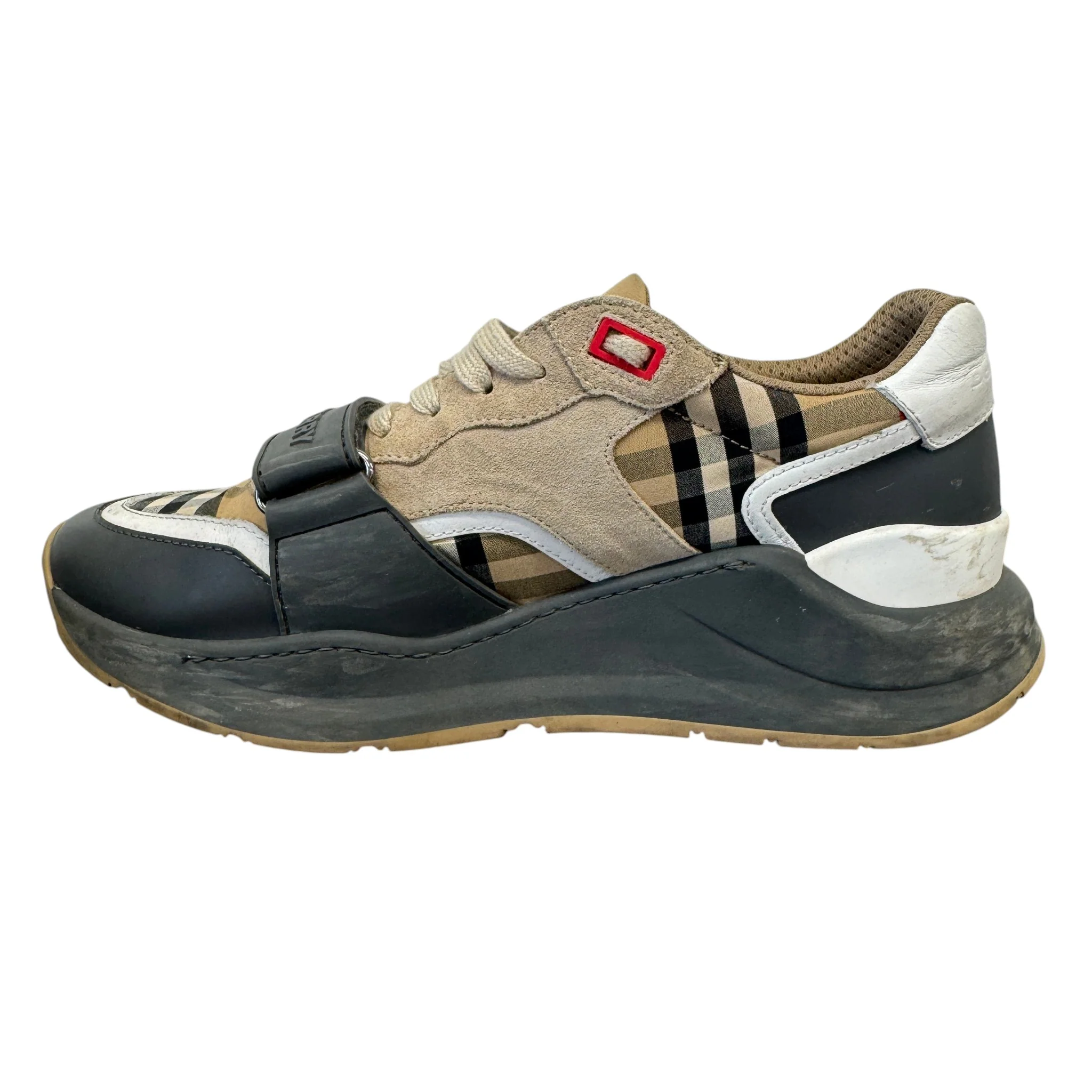 Men's Ramsay Check Low Trainers Grey Size EU 41 / UK 7 - Image 2