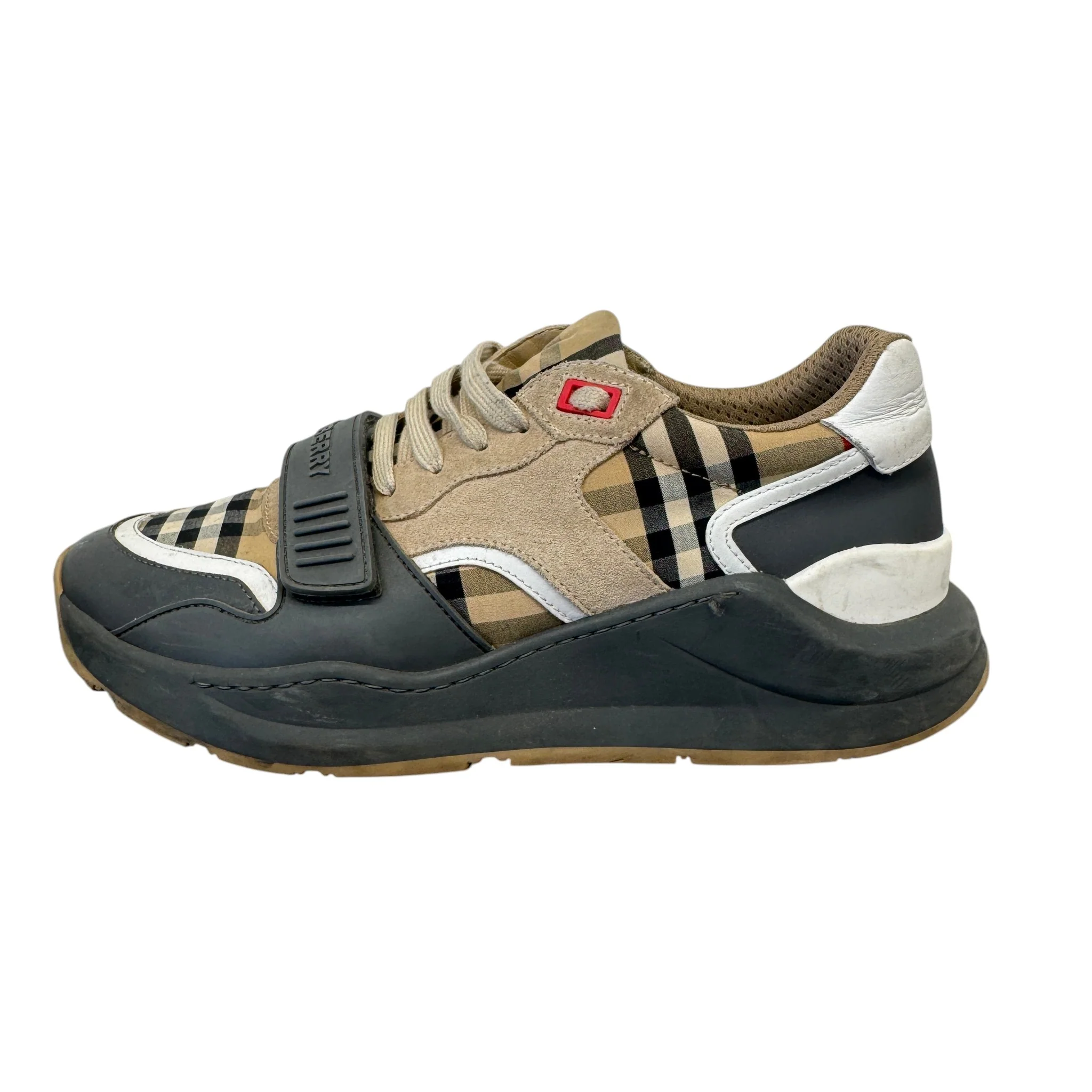 Men's Ramsay Check Low Trainers Grey Size EU 41 / UK 7 - Image 4