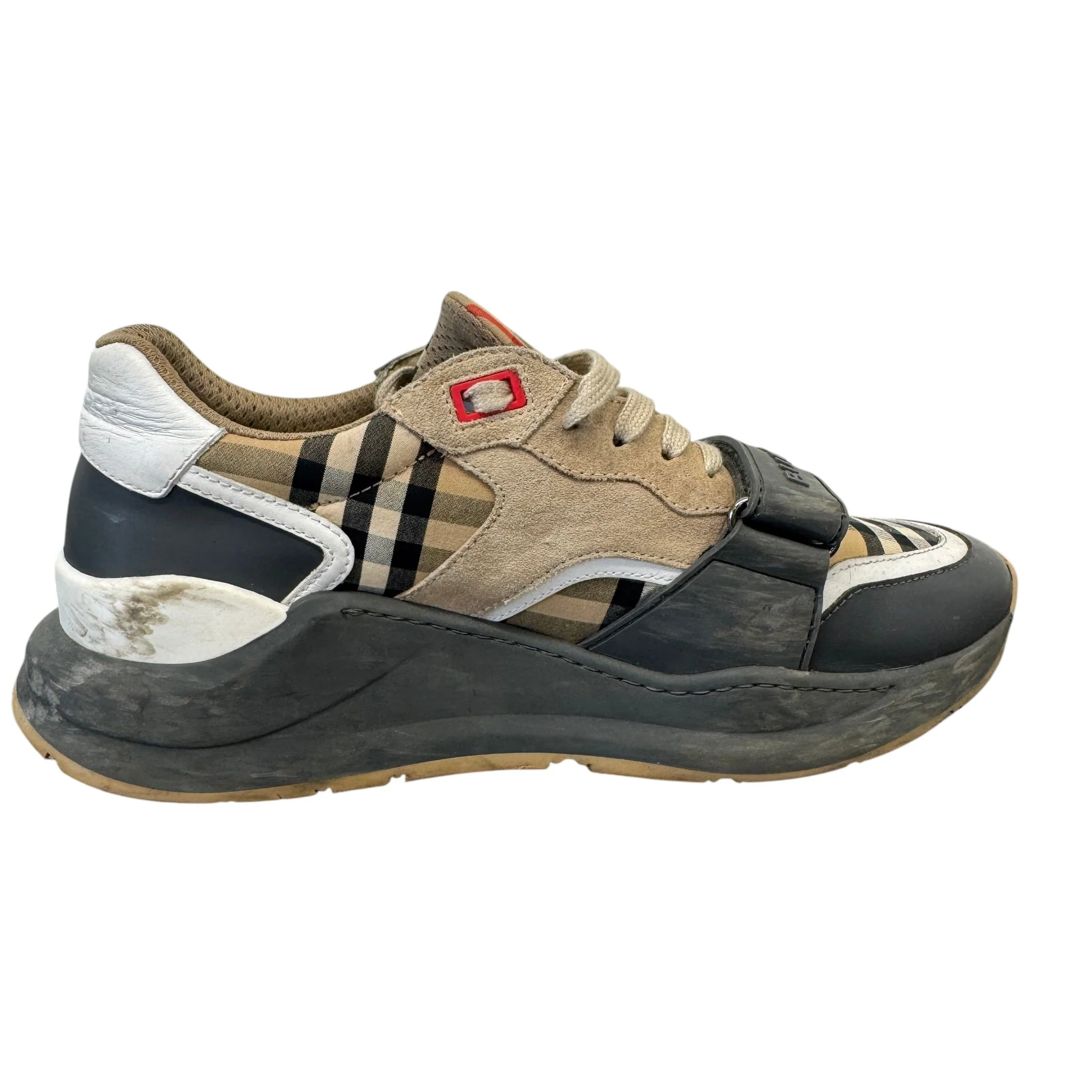 Men's Ramsay Check Low Trainers Grey Size EU 41 / UK 7 - Image 5