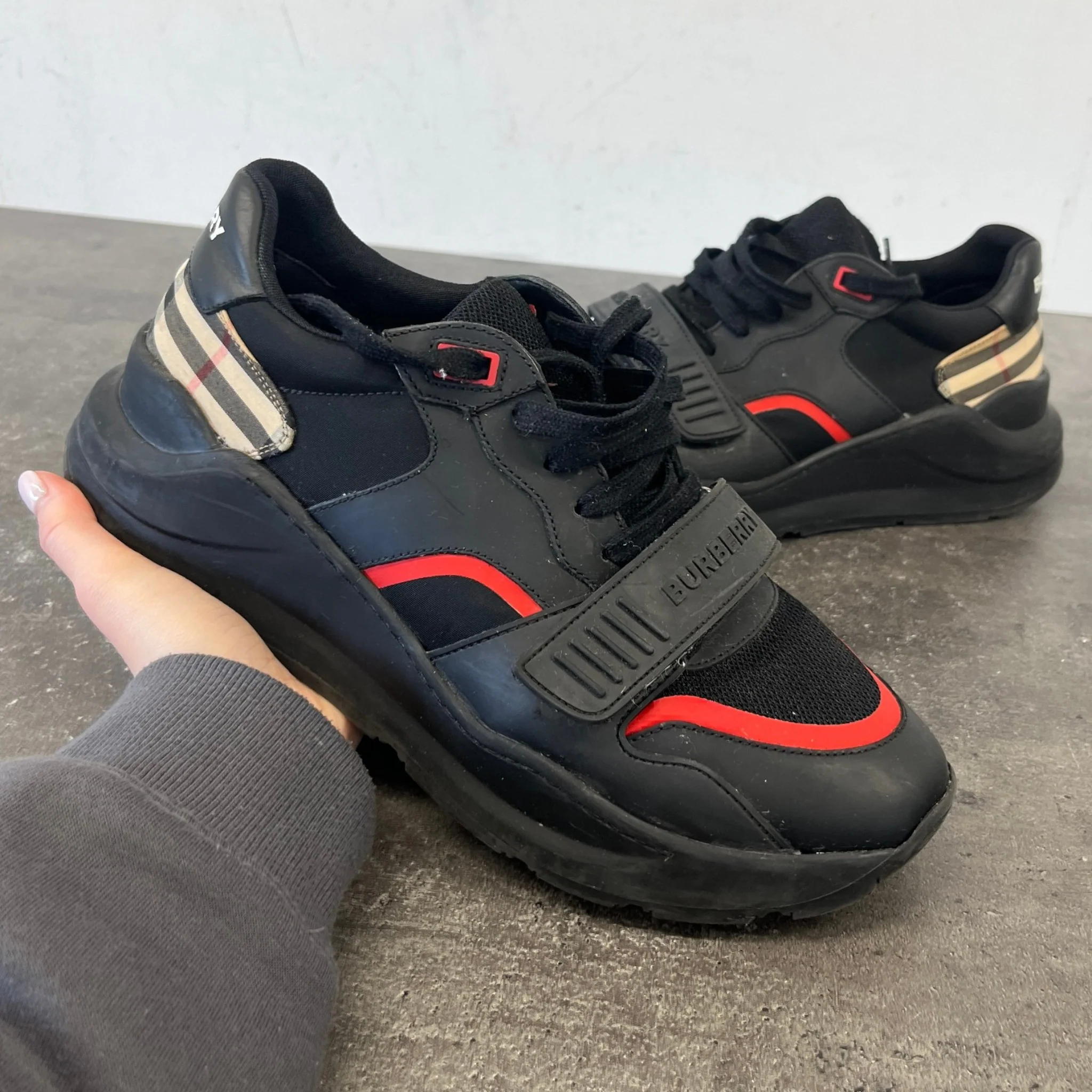 Men's Ramsey Low Trainers Black Size EU 42 / UK 8 - Image 12
