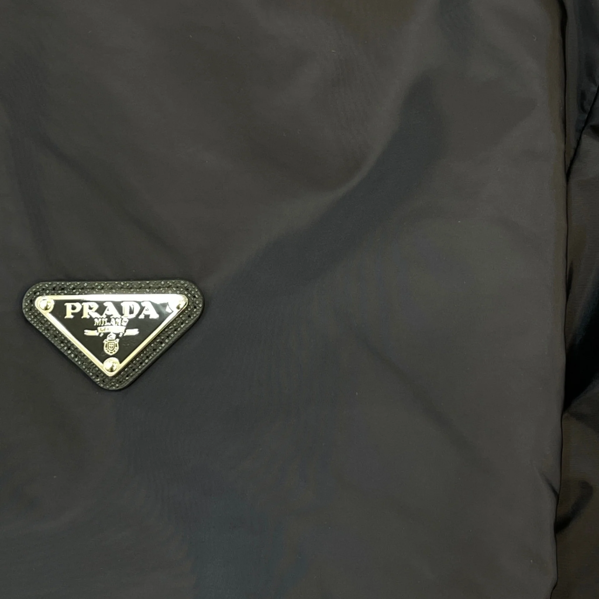 Men's Re-Nylon Plaque Logo Jacket Navy Size IT 54 / XXL - Image 5