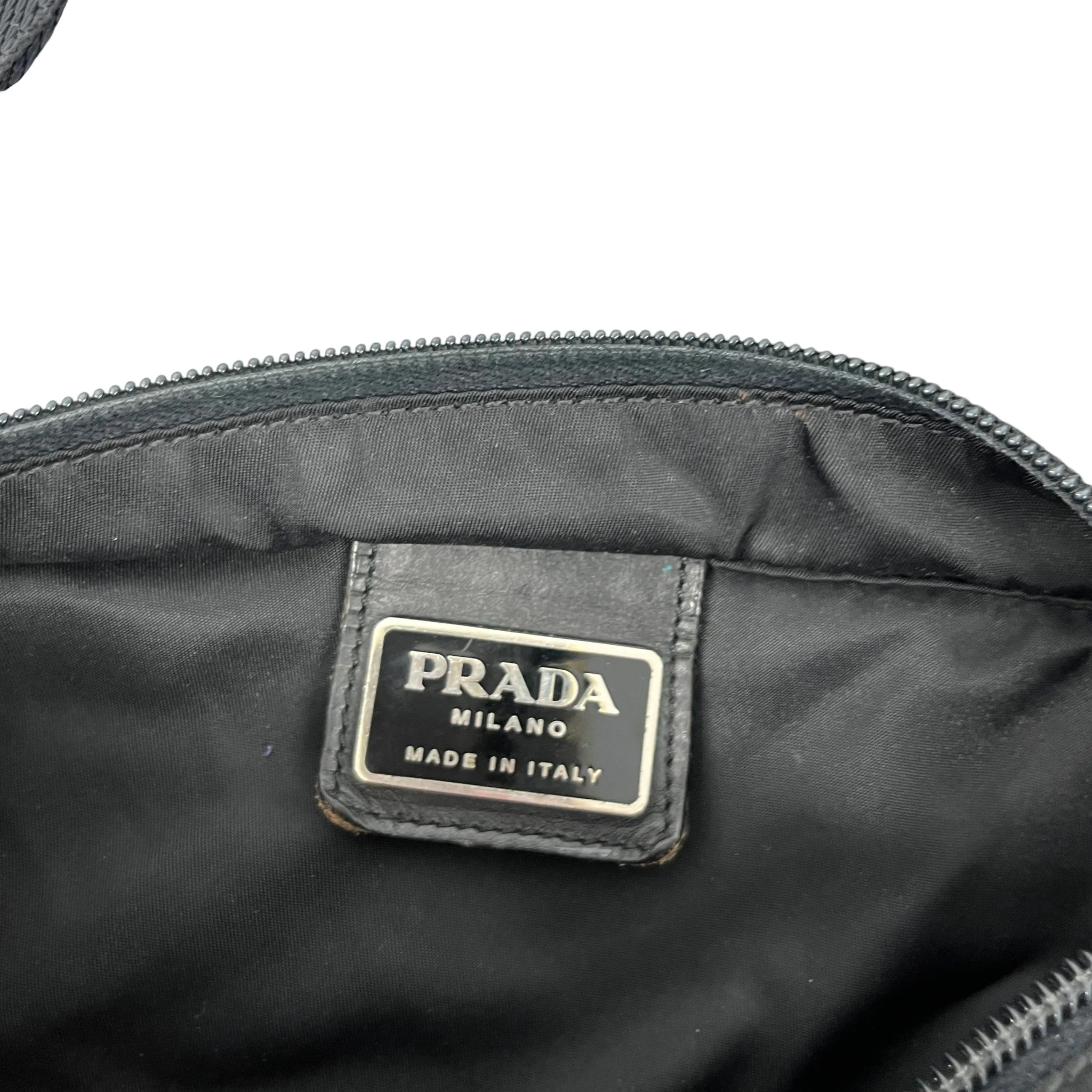 Men's Re-Nylon Plaque Logo Messenger Bag Black - Image 9