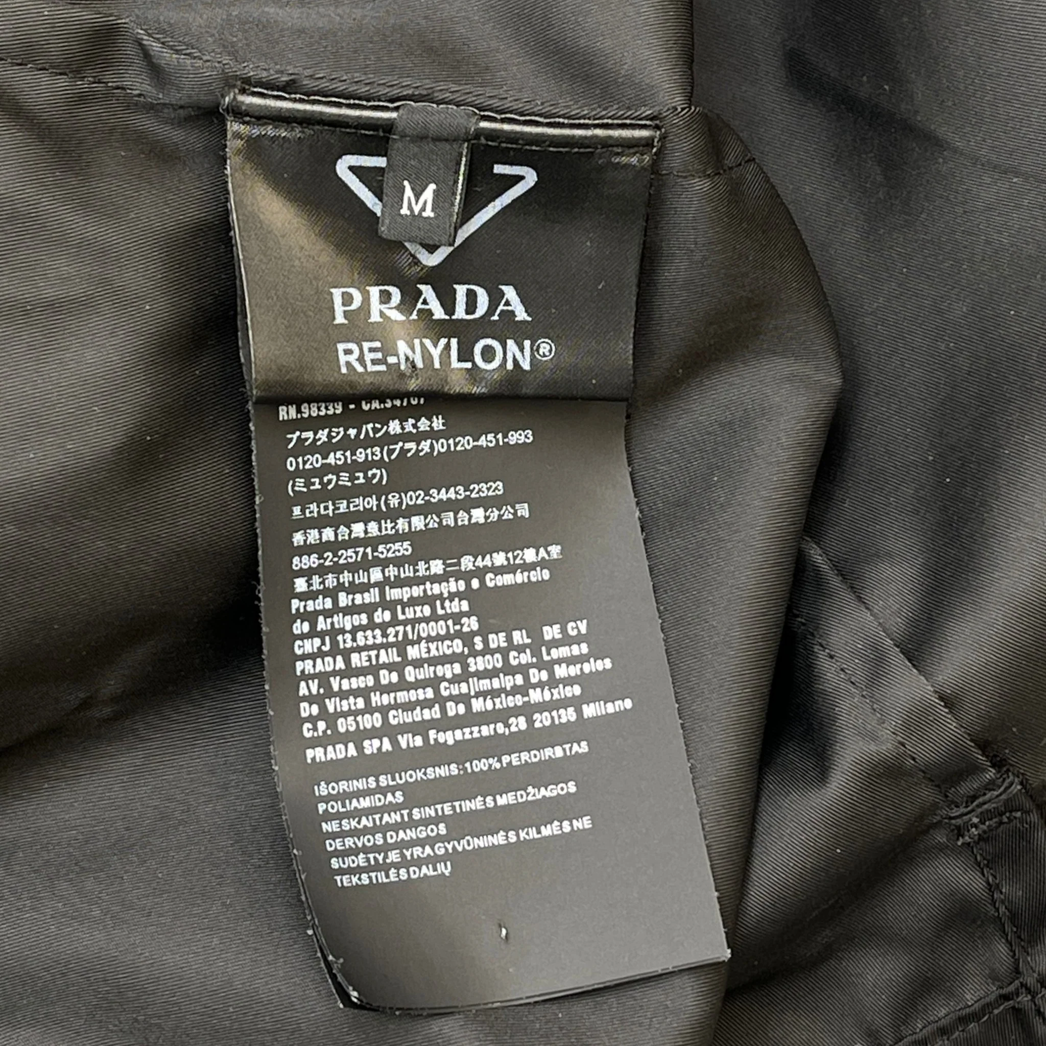 Men's Re-Nylon Plaque Logo OverShirt Black Size M - Image 8