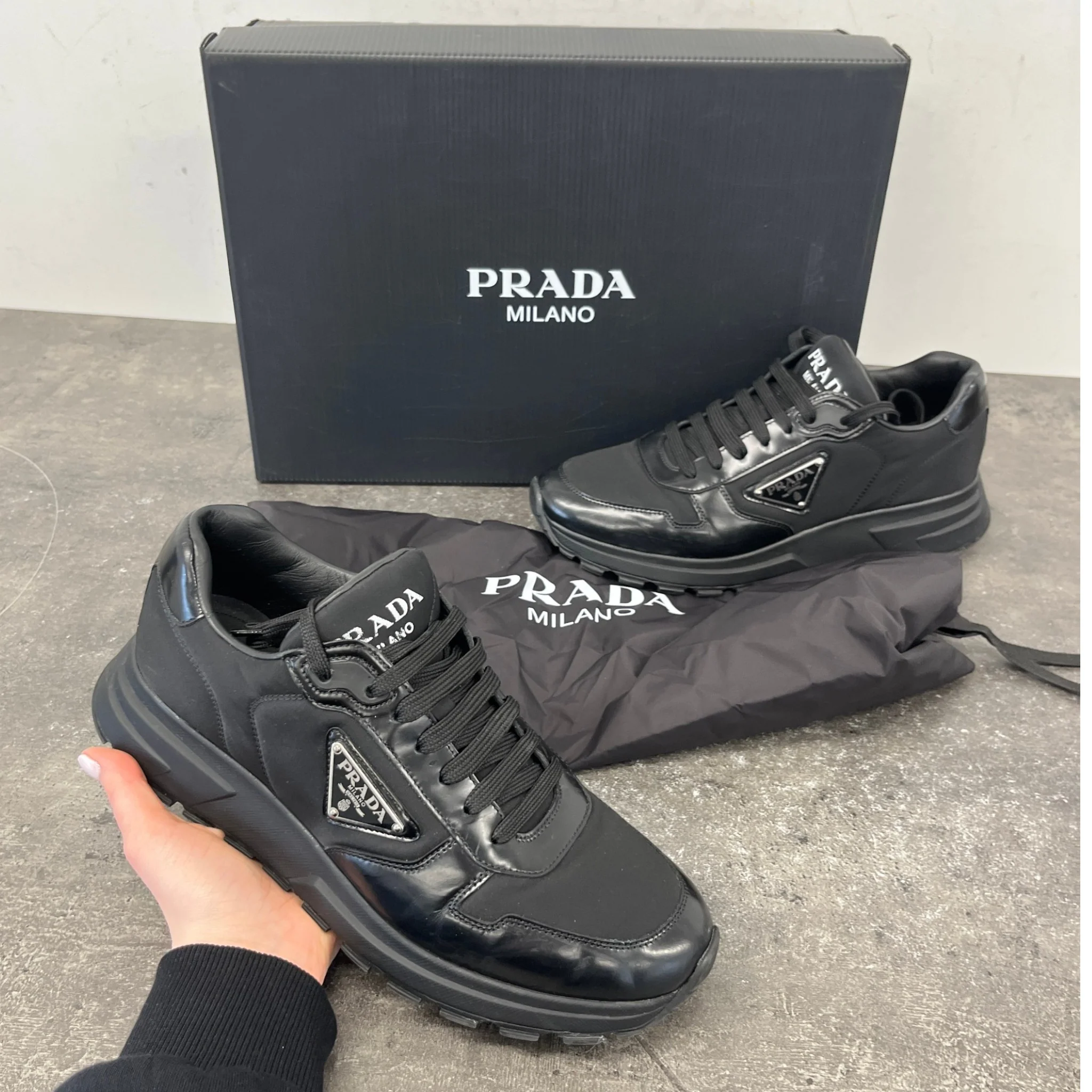 Men's Re-Nylon Prax 1 Low Trainers Black Size EU 40 / UK 6 - Image 13