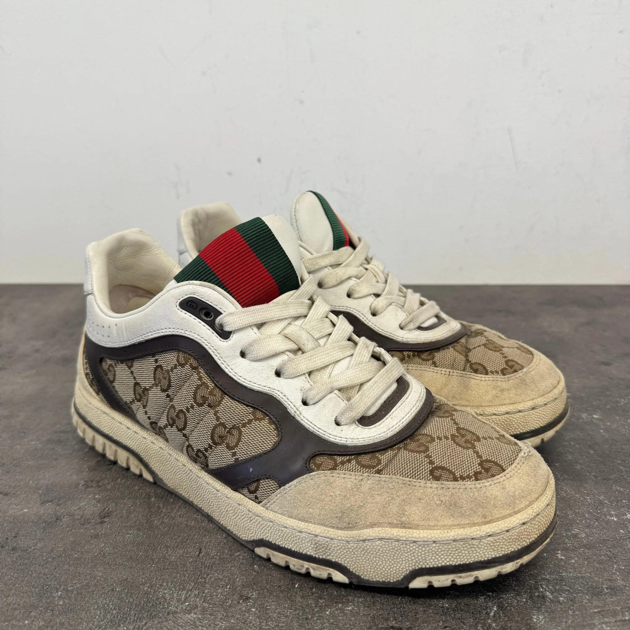 Men's Re-Web Gg Supreme Low Trainers White Size EU 42 / UK 8 - Image 11