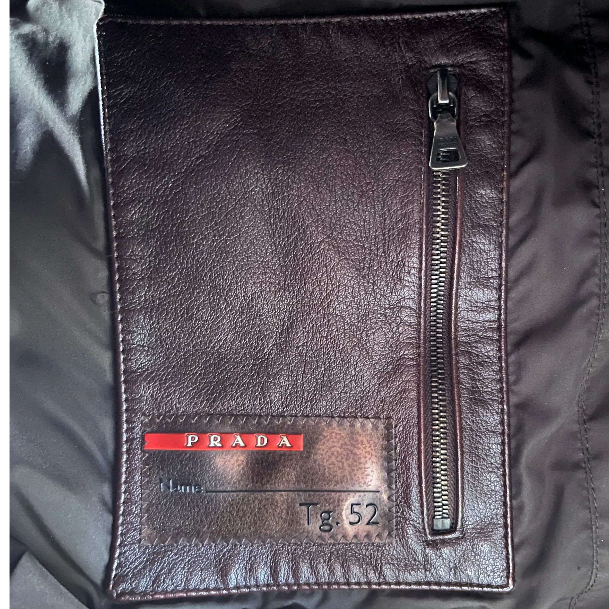 Men's Red Tab Logo Sheepskin Collar Gilet Brown Size IT 52 / XL - Image 7