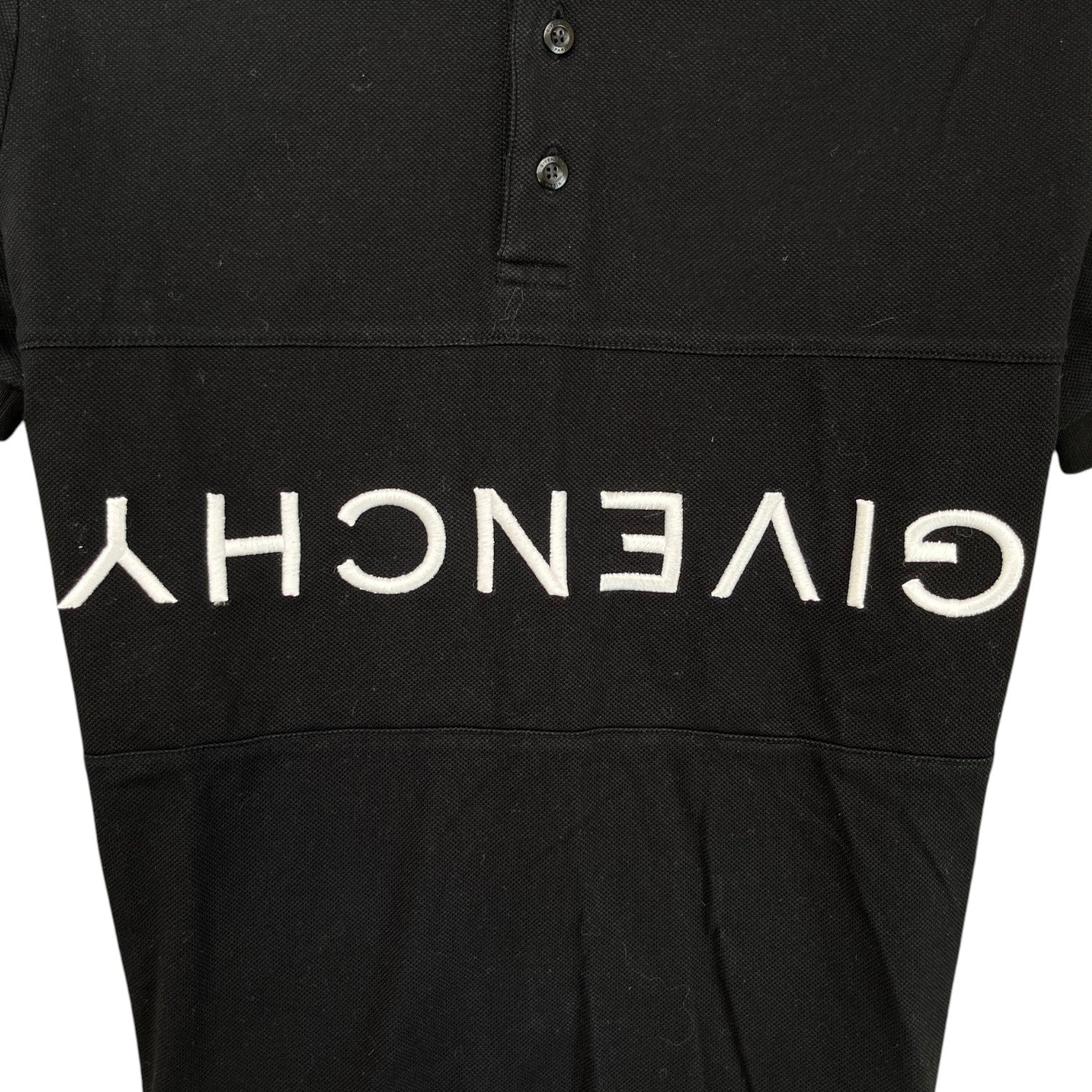 Men's Reverse Logo Polo Shirt Black Size S - Image 5