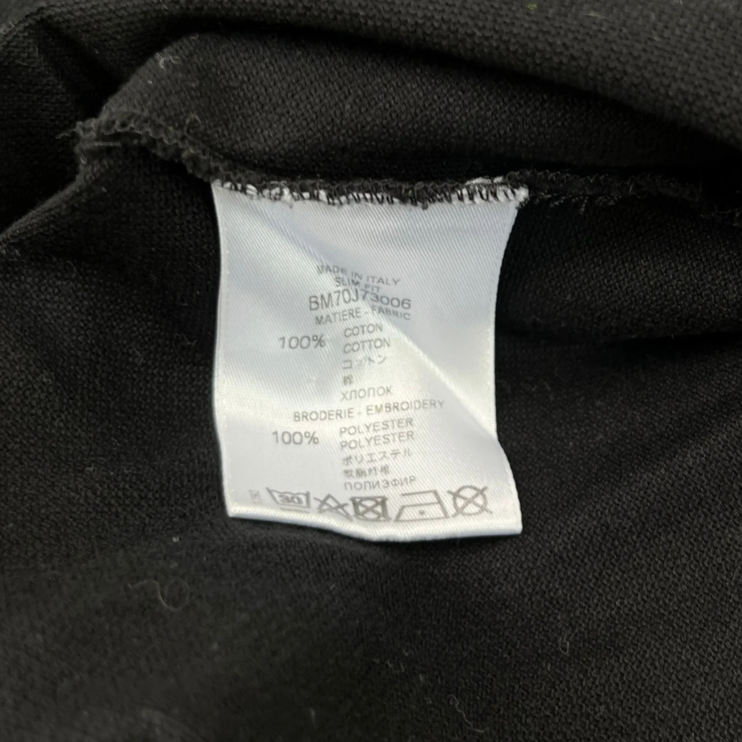 Men's Reverse Logo Polo Shirt Black Size S - Image 8