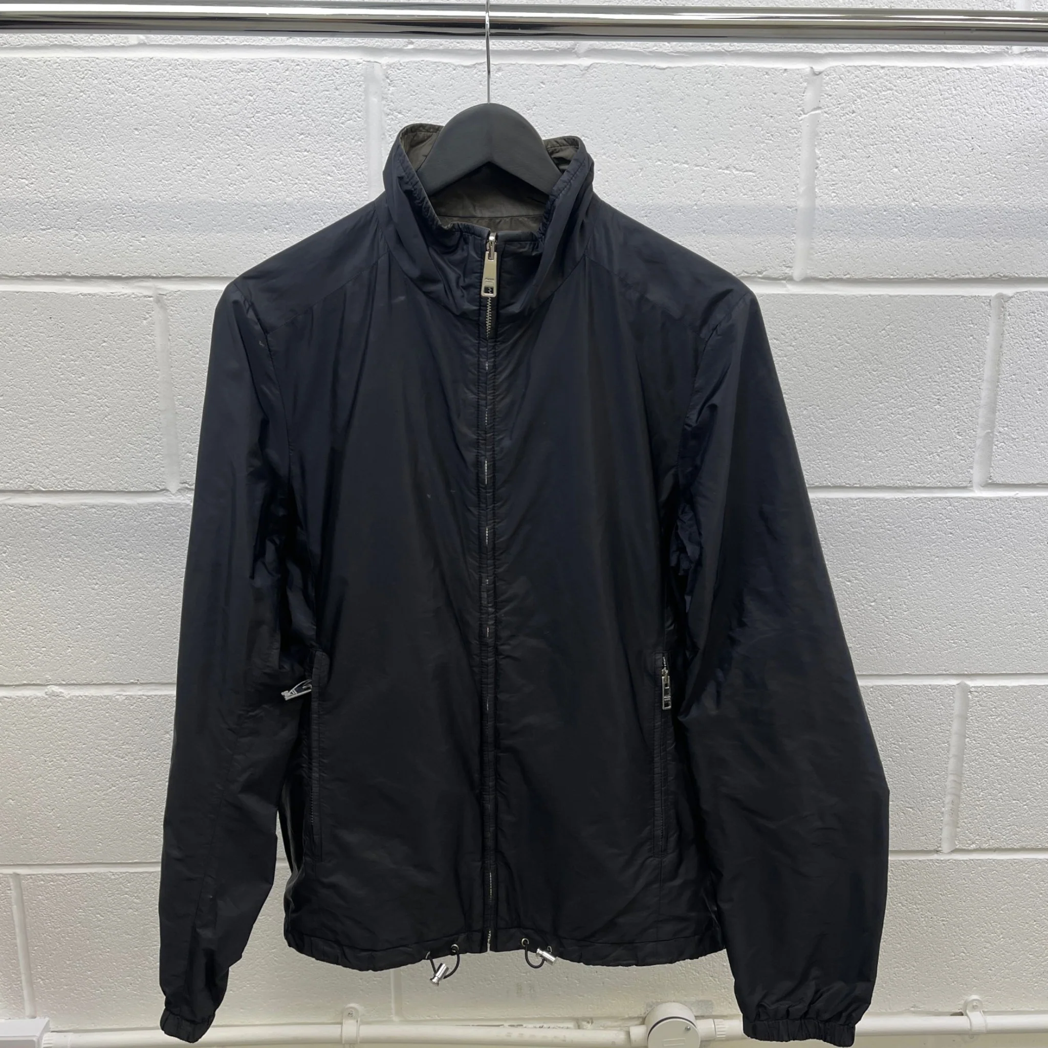 Men's Reversible Linea Rosa Windbreaker Black Size IT 48 / M - Image 11