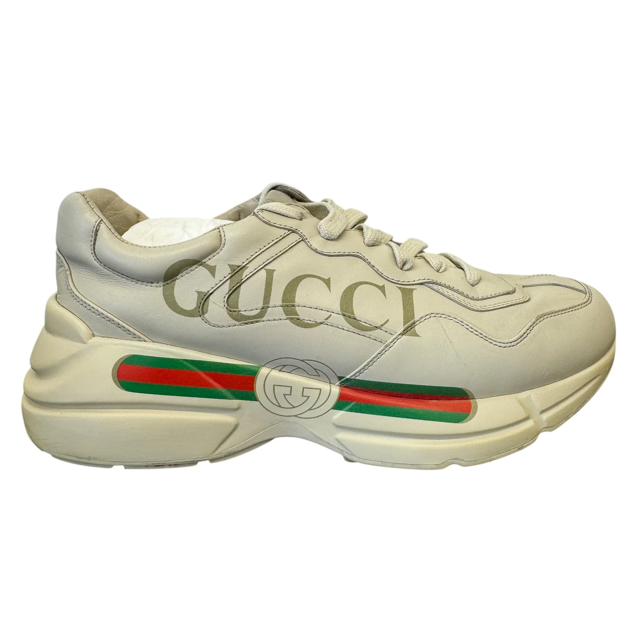 Men's Rhyton Low Trainers Beige Size EU 43 / UK 9