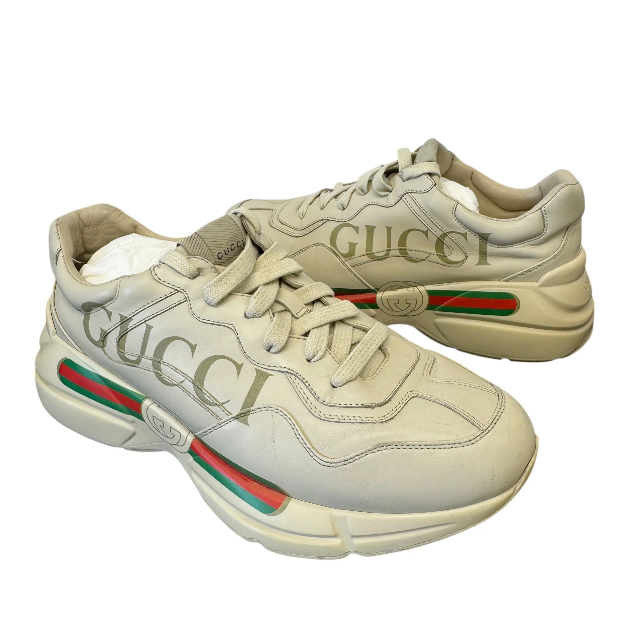 Men's Rhyton Low Trainers Beige Size EU 43 / UK 9 - Image 3
