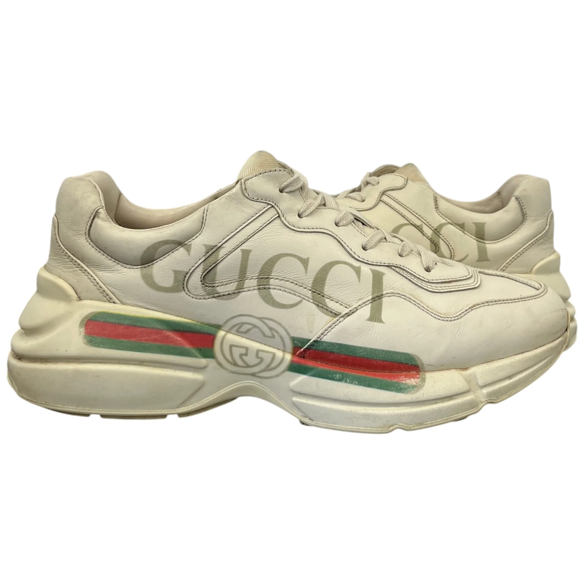 Men's Rhyton Low Trainers Beige Size EU 44 / UK 10 - Image 3