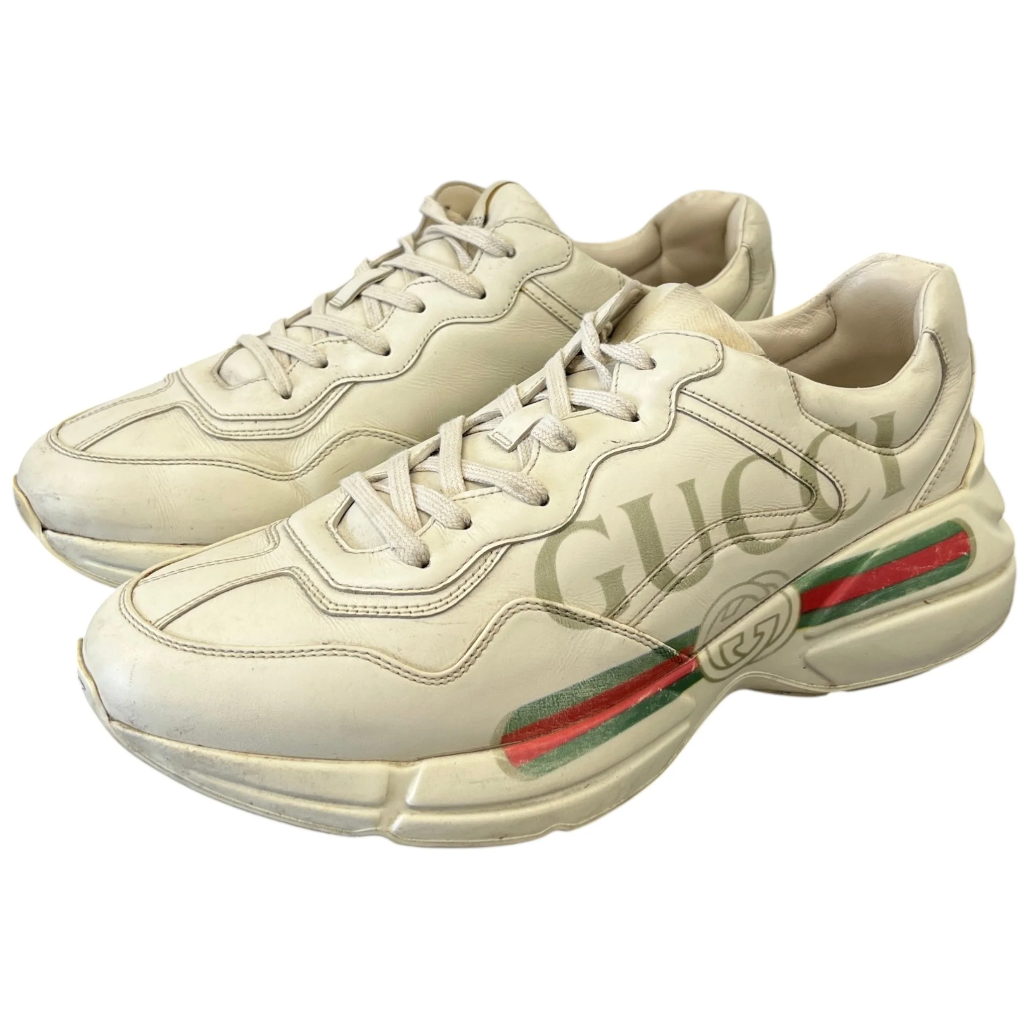 Men's Rhyton Low Trainers Beige Size EU 44 / UK 10 - Image 9