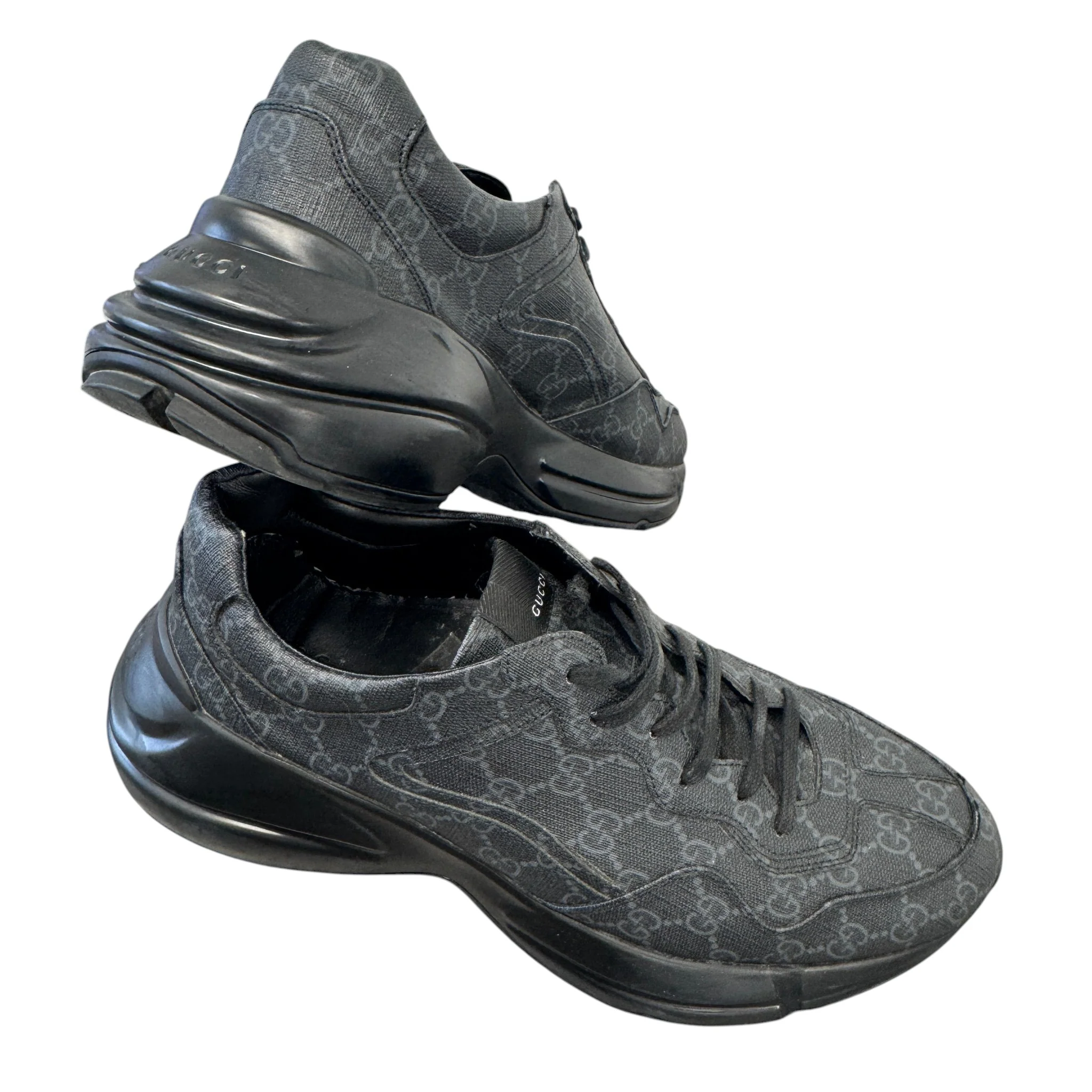 Men's Rhyton Low Trainers Black Size EU 44 / UK 10 - Image 10