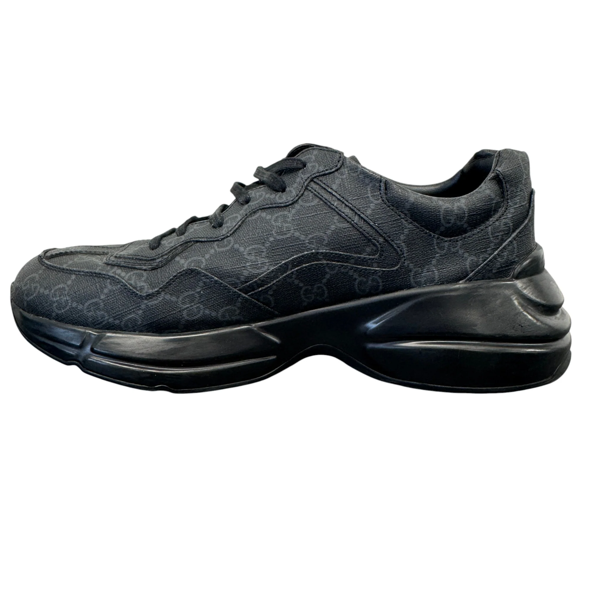Men's Rhyton Low Trainers Black Size EU 44 / UK 10 - Image 2