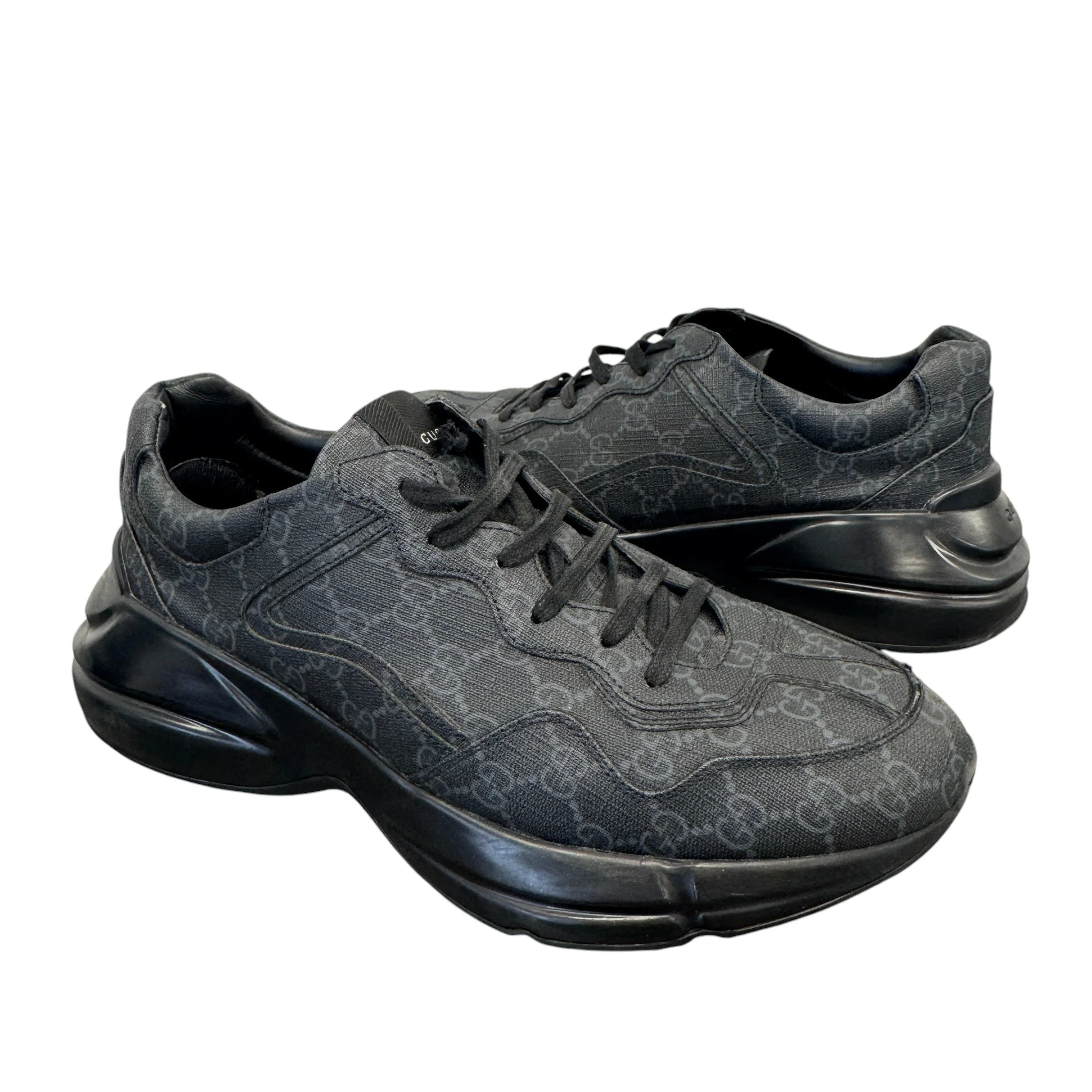 Men's Rhyton Low Trainers Black Size EU 44 / UK 10 - Image 3