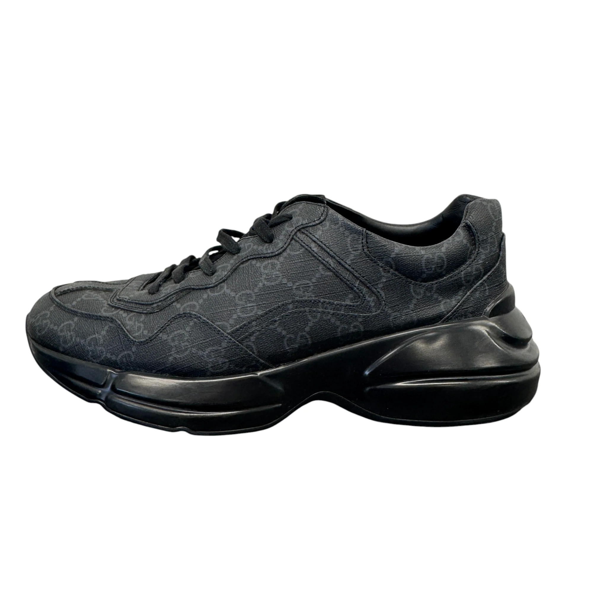 Men's Rhyton Low Trainers Black Size EU 44 / UK 10 - Image 4