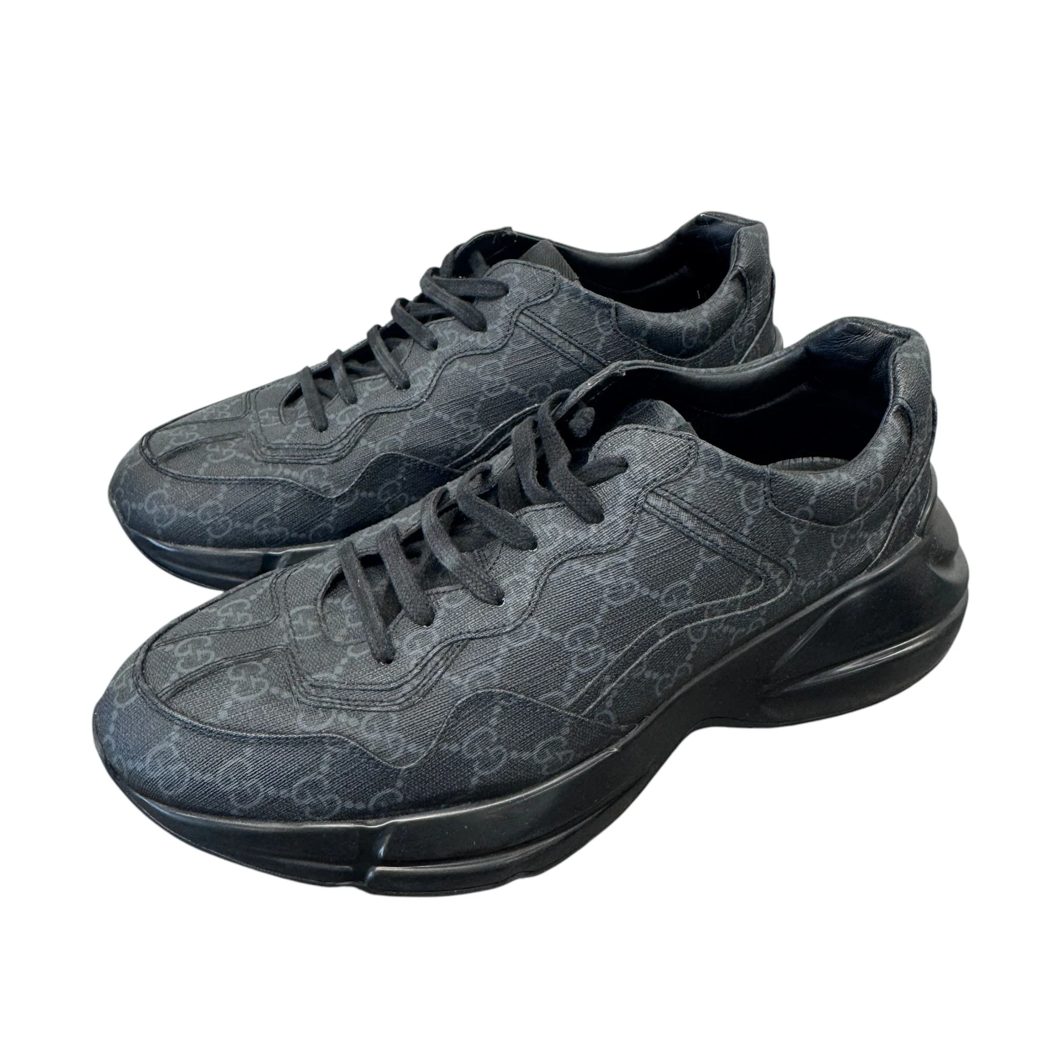 Men's Rhyton Low Trainers Black Size EU 44 / UK 10 - Image 7
