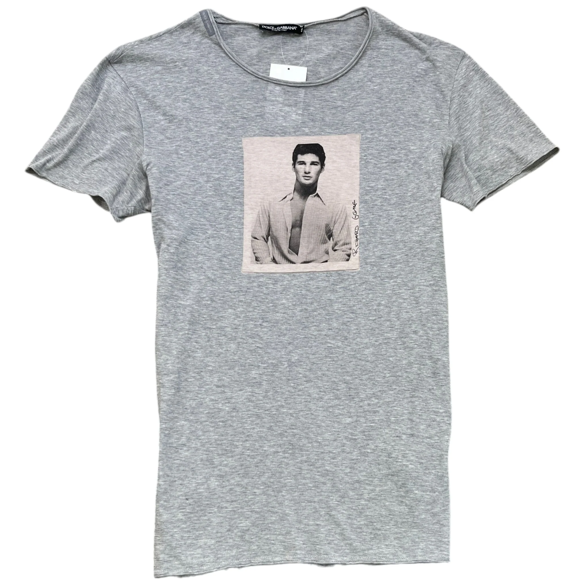 Men's Richard Gere Graphic T-Shirt Grey Size IT 48 / UK M
