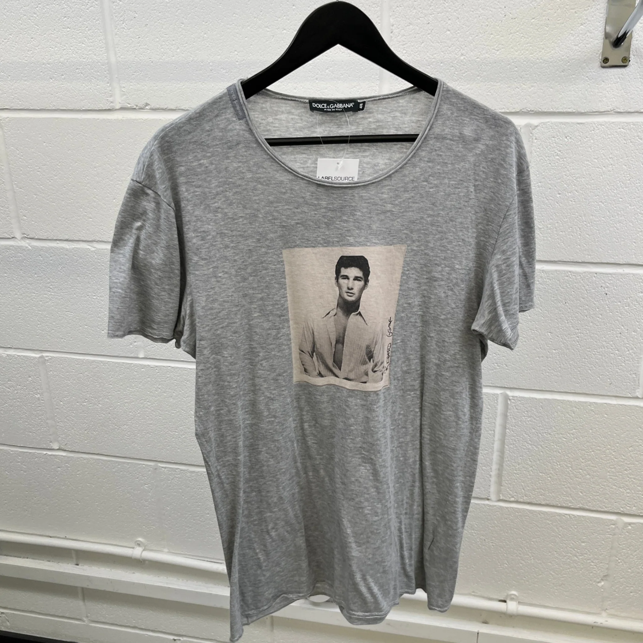 Men's Richard Gere Graphic T-Shirt Grey Size IT 48 / UK M - Image 8