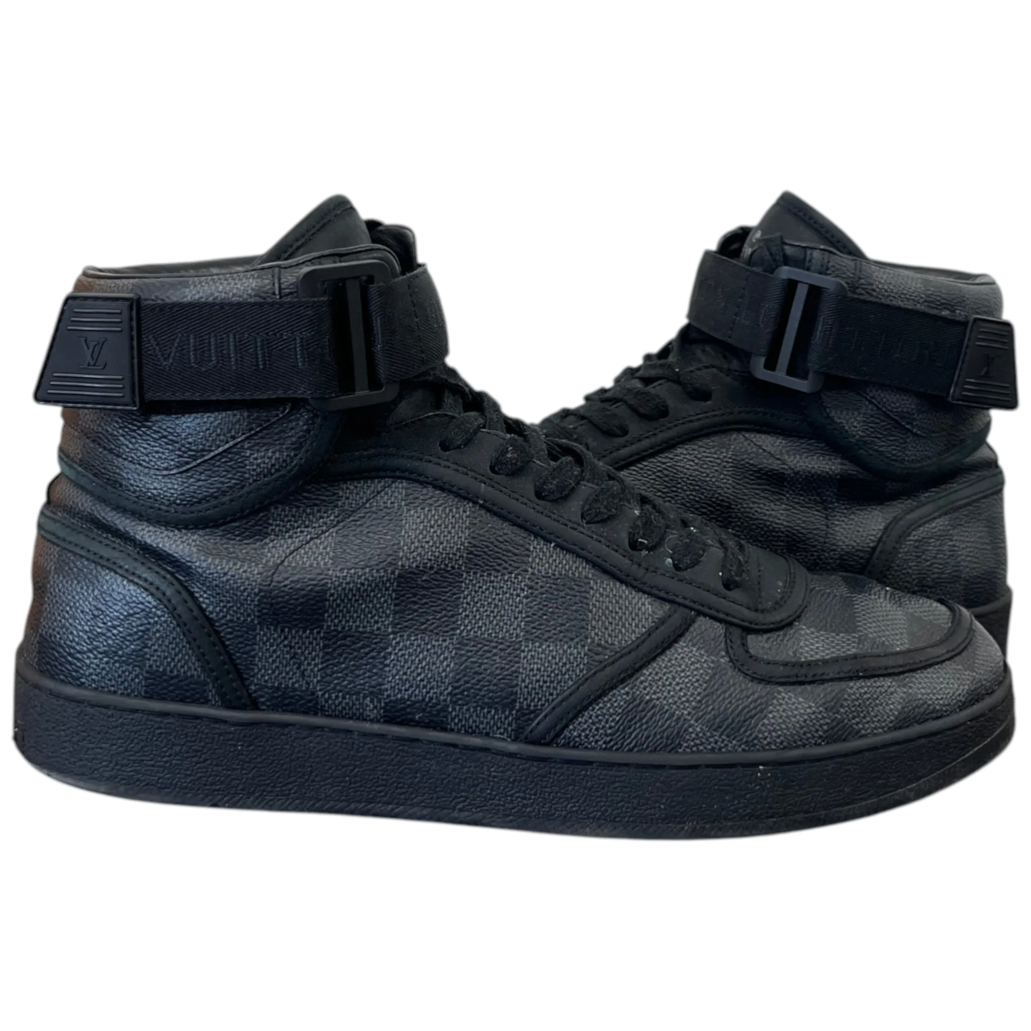 Men's Rivoli Damier High Trainers Black Size EU 40 / UK 6 - Image 3