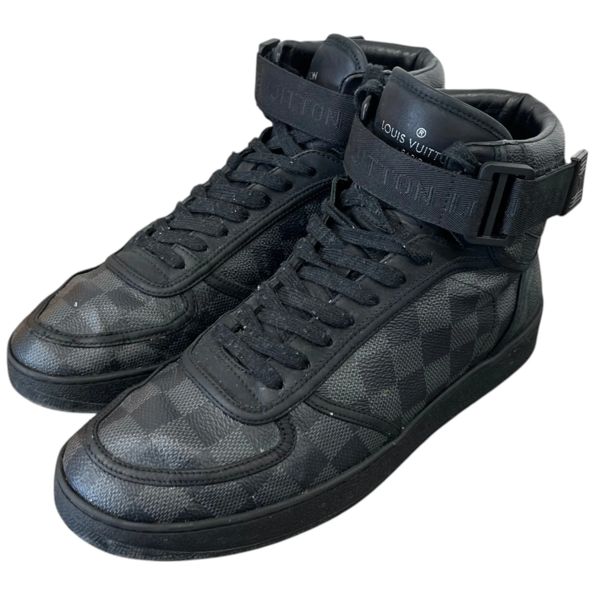 Men's Rivoli Damier High Trainers Black Size EU 40 / UK 6 - Image 9