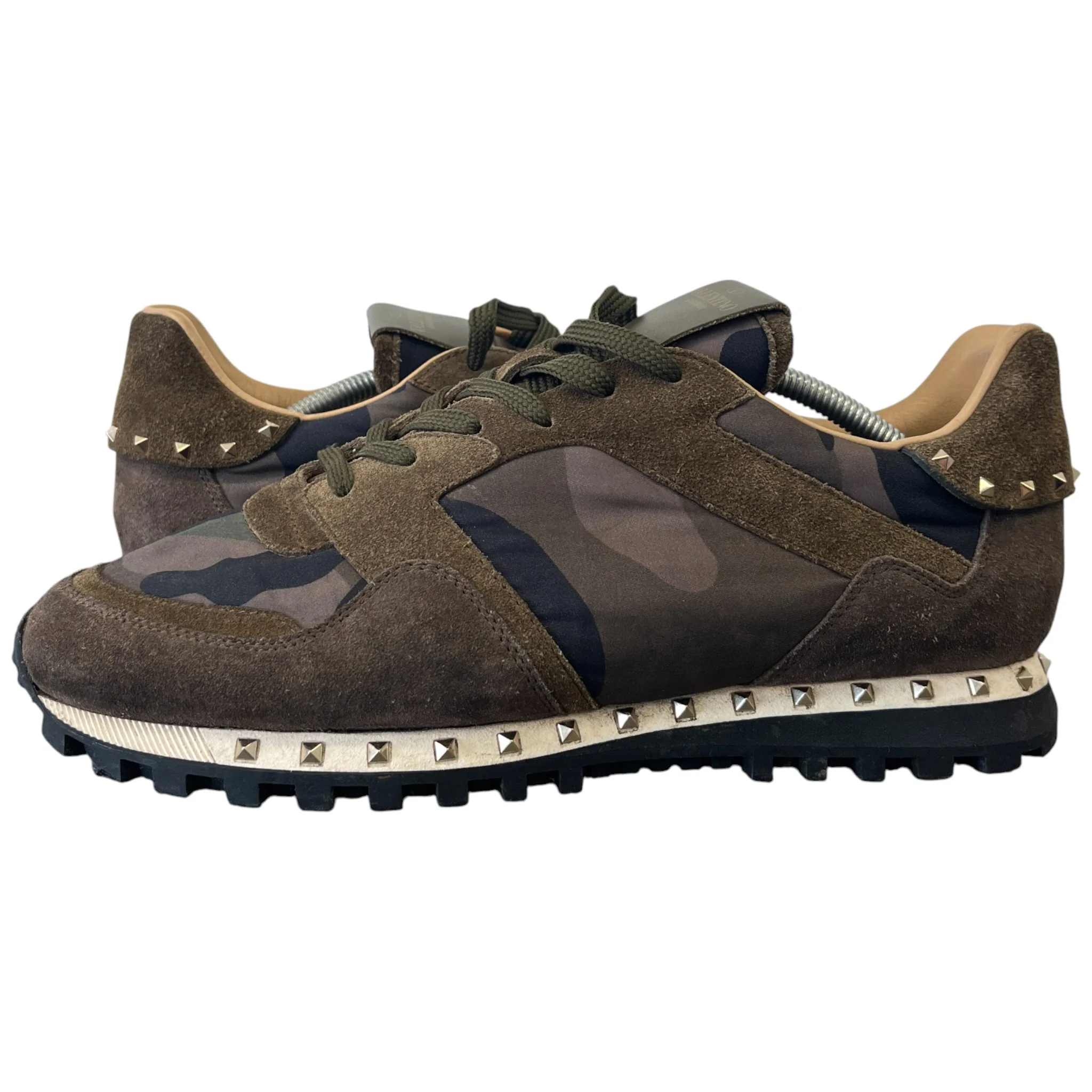 Men's Rockrunner Camo Stud Low Trainers Green Size EU 42 / UK 8 - Image 3