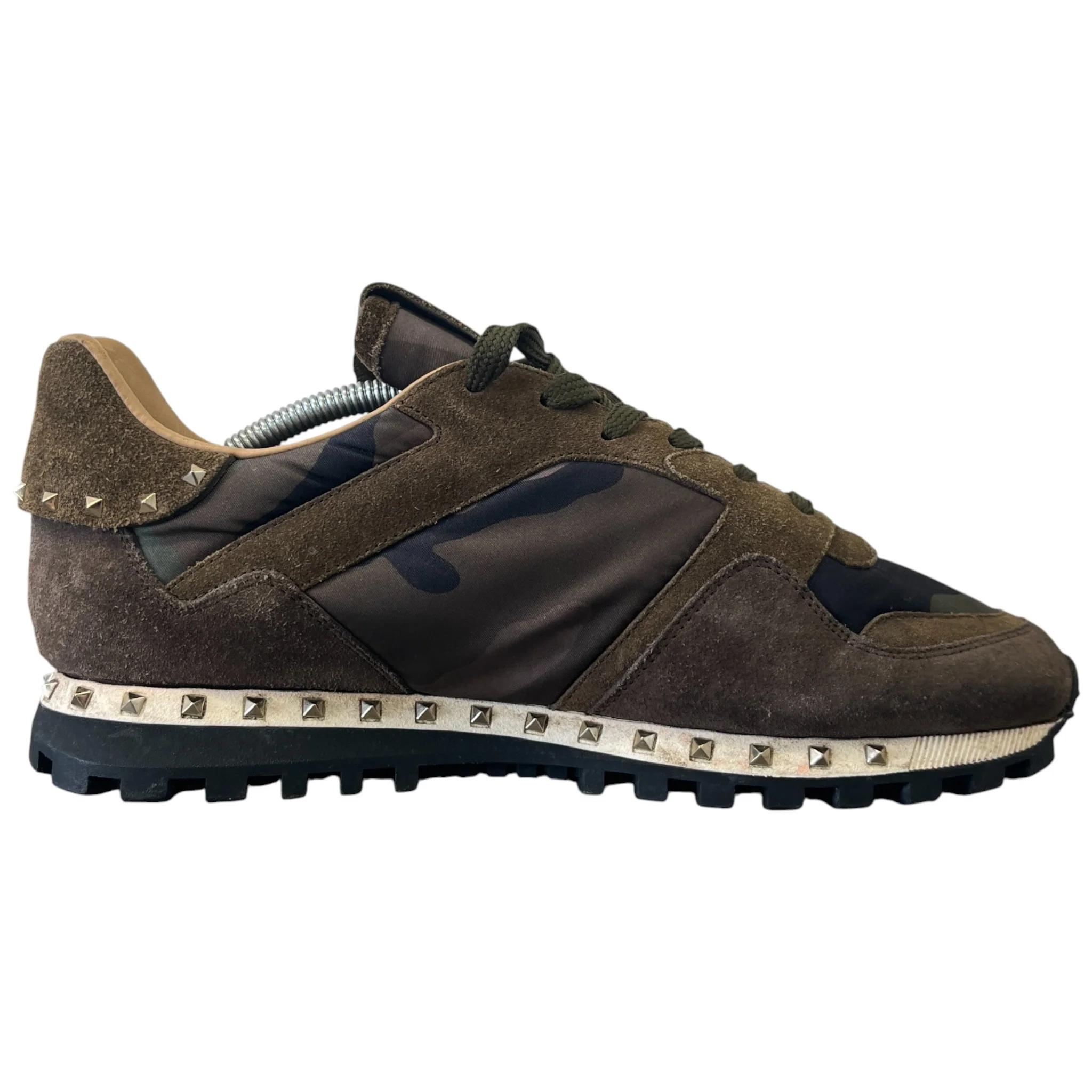 Men's Rockrunner Camo Stud Low Trainers Green Size EU 42 / UK 8 - Image 4