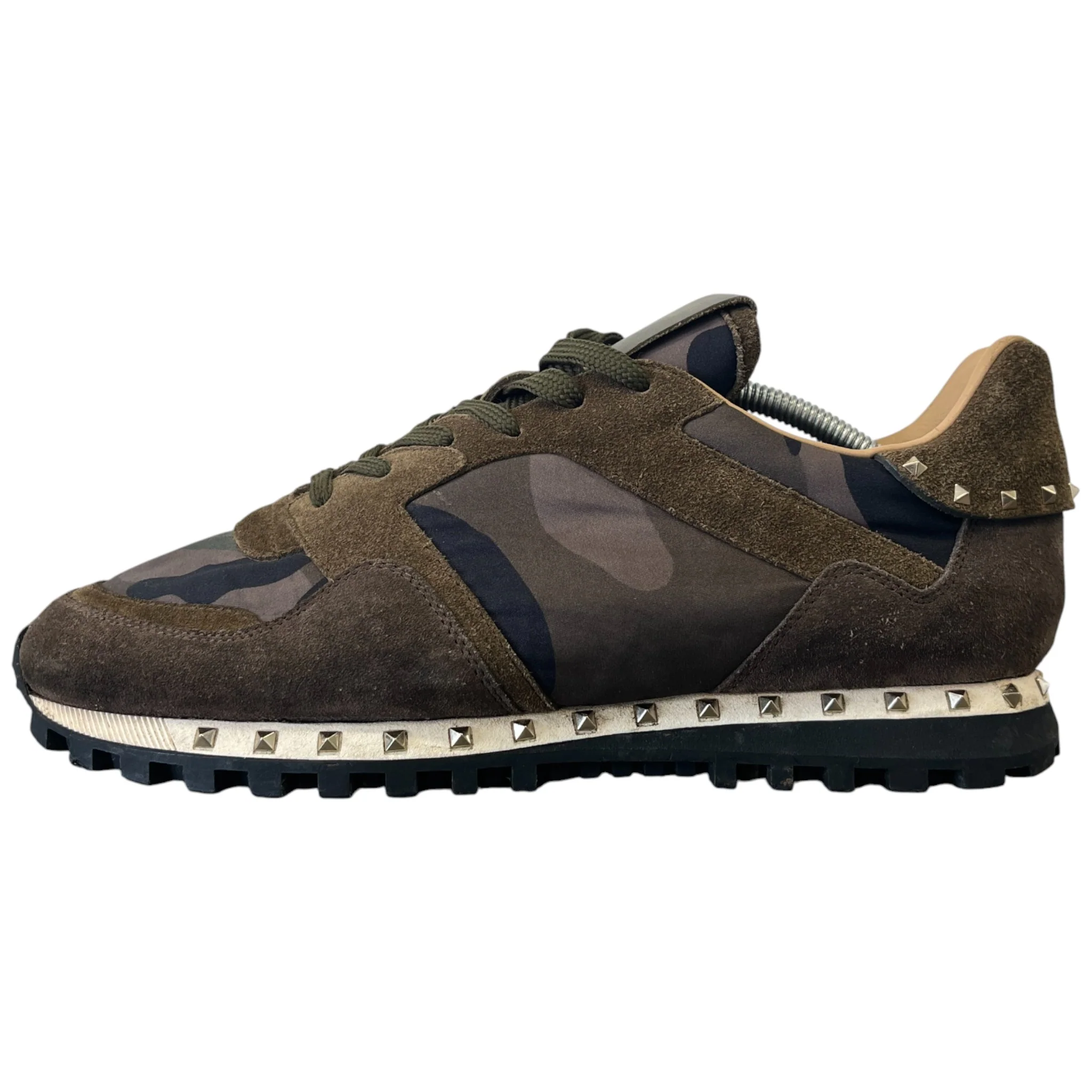 Men's Rockrunner Camo Stud Low Trainers Green Size EU 42 / UK 8 - Image 5