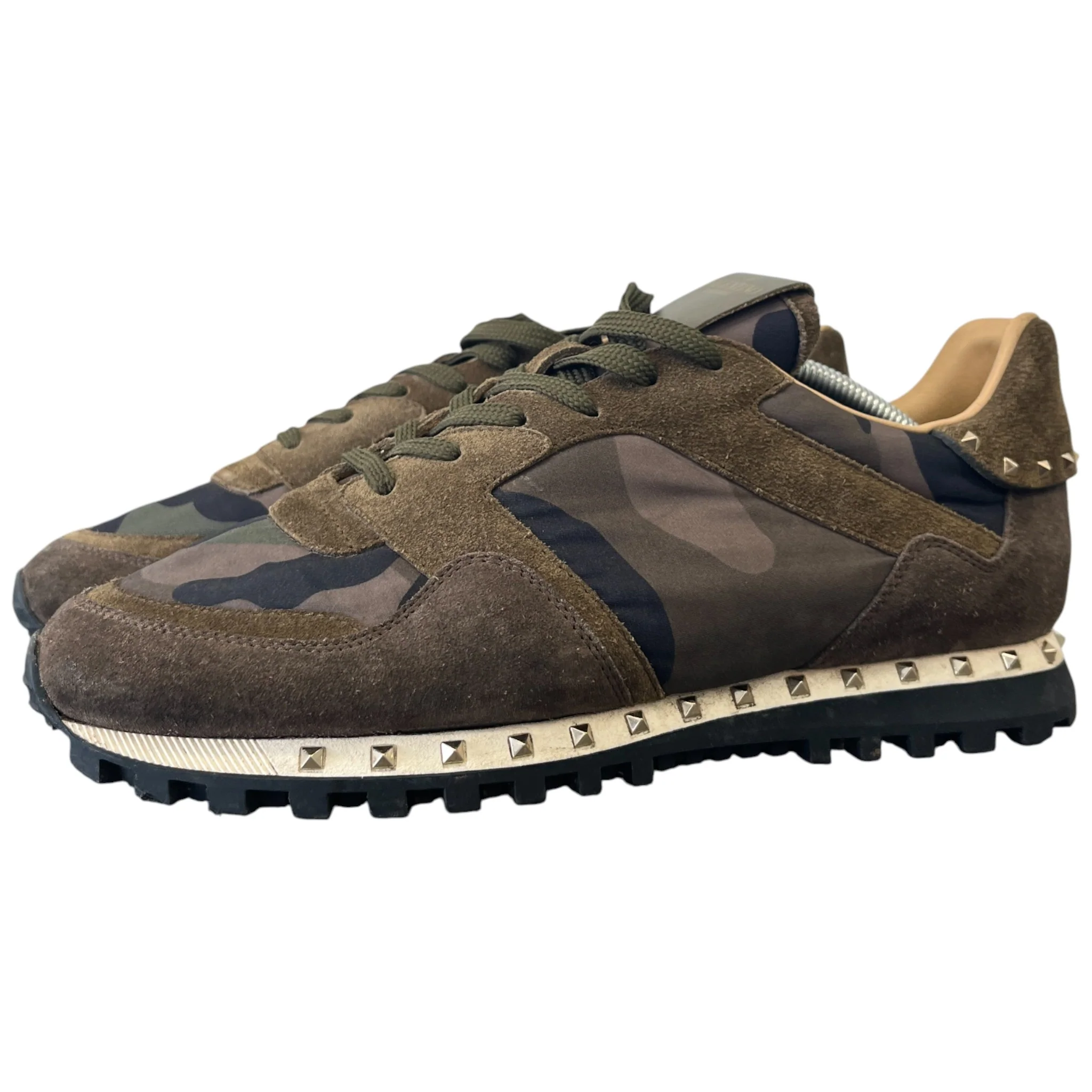 Men's Rockrunner Camo Stud Low Trainers Green Size EU 42 / UK 8 - Image 8