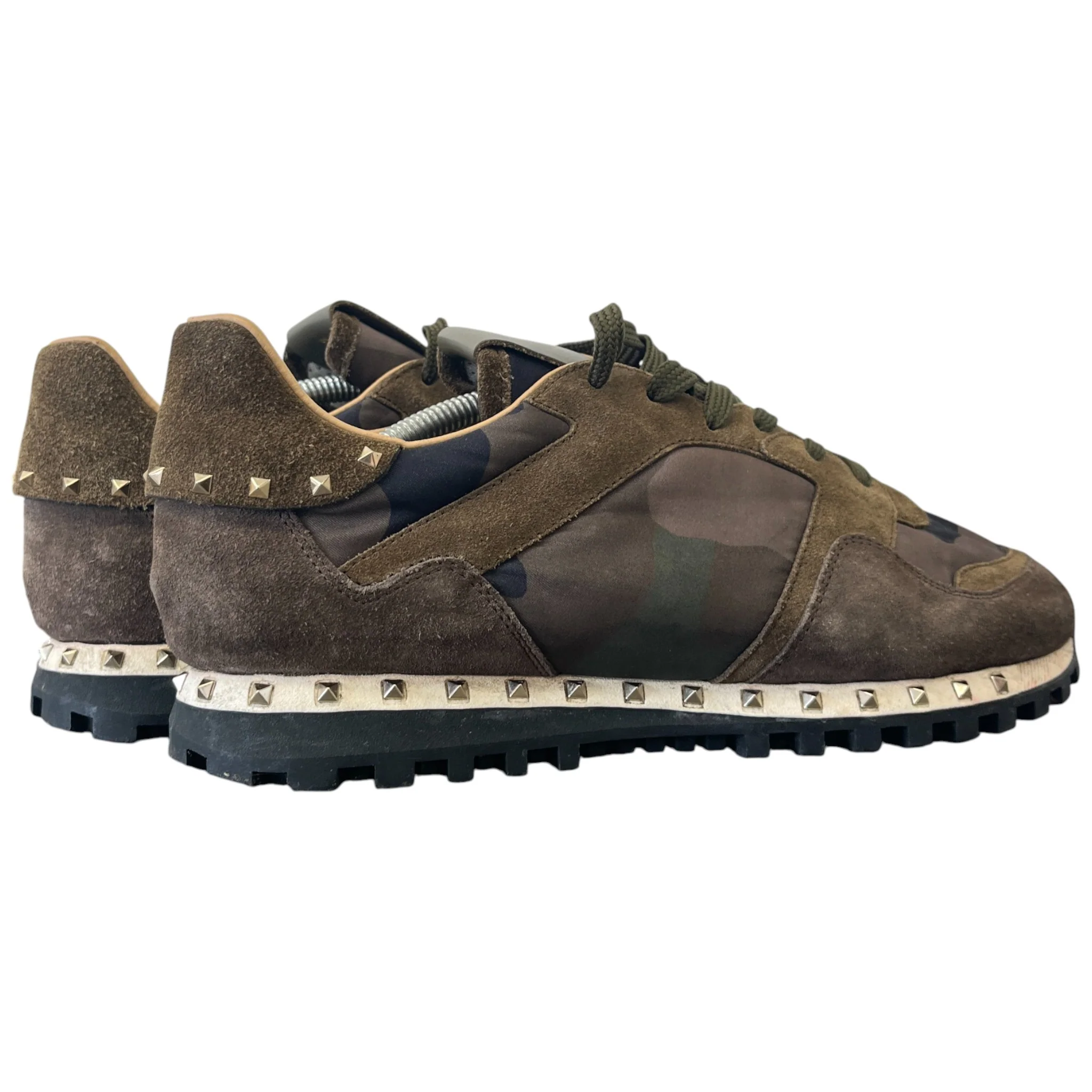 Men's Rockrunner Camo Stud Low Trainers Green Size EU 42 / UK 8 - Image 9