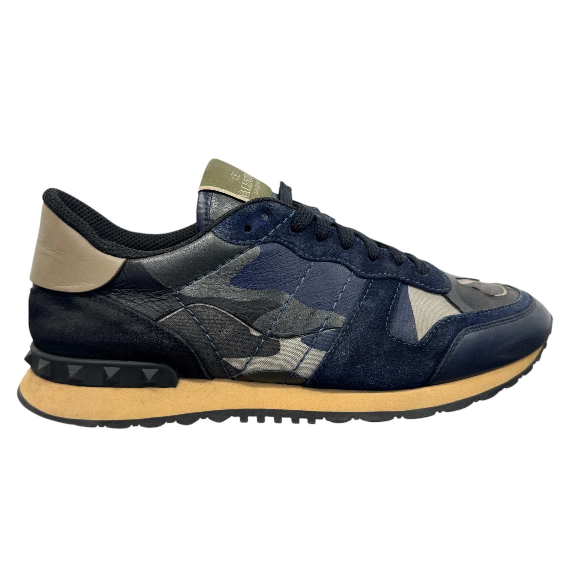 Men's Rockrunner Camouflage Low Trainers Navy Size EU 41 / UK 7