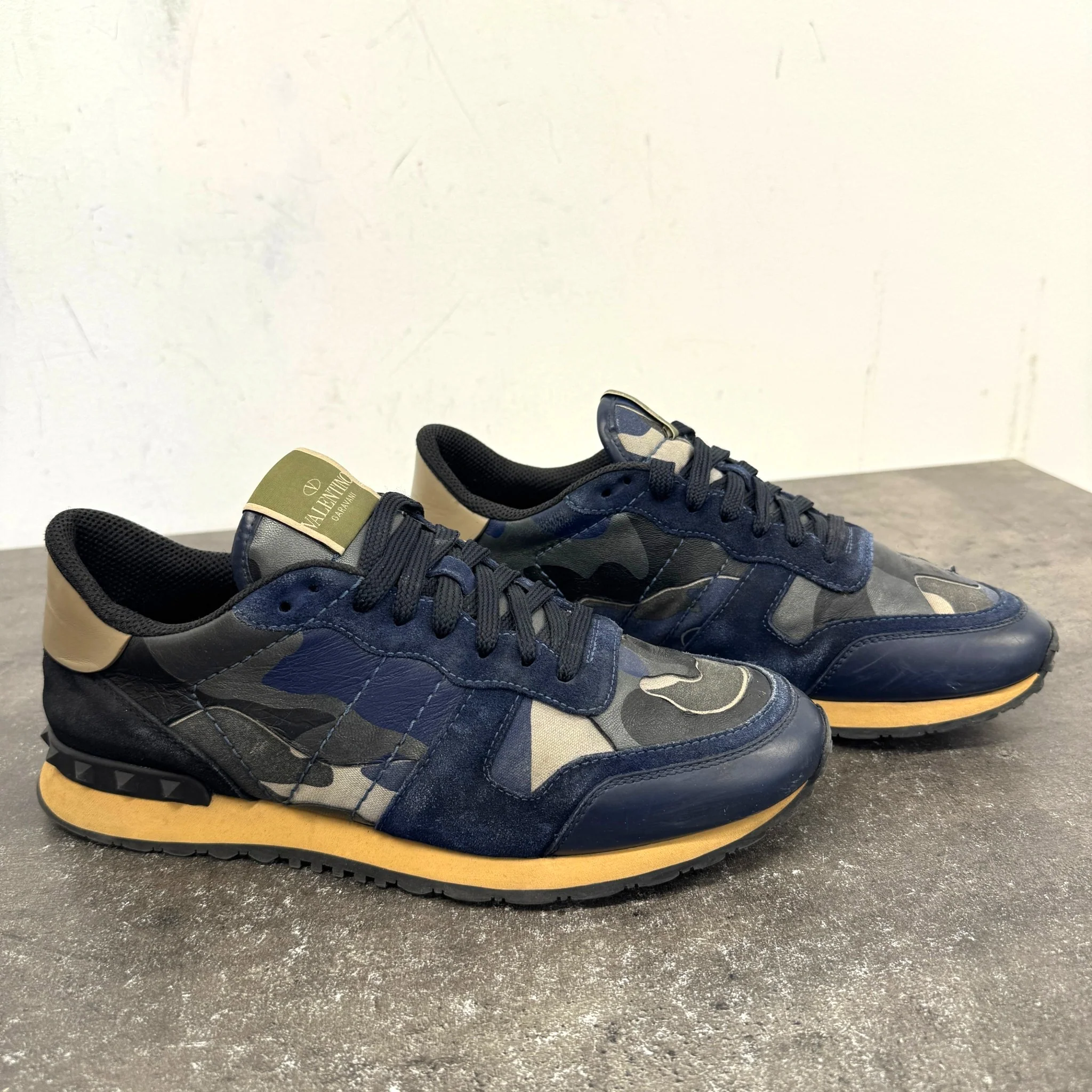 Men's Rockrunner Camouflage Low Trainers Navy Size EU 41 / UK 7 - Image 10