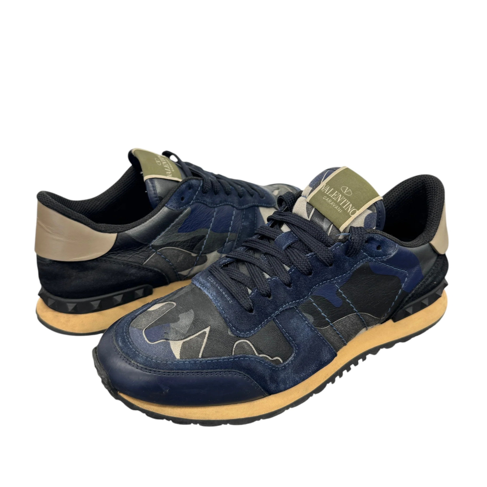 Men's Rockrunner Camouflage Low Trainers Navy Size EU 41 / UK 7 - Image 3