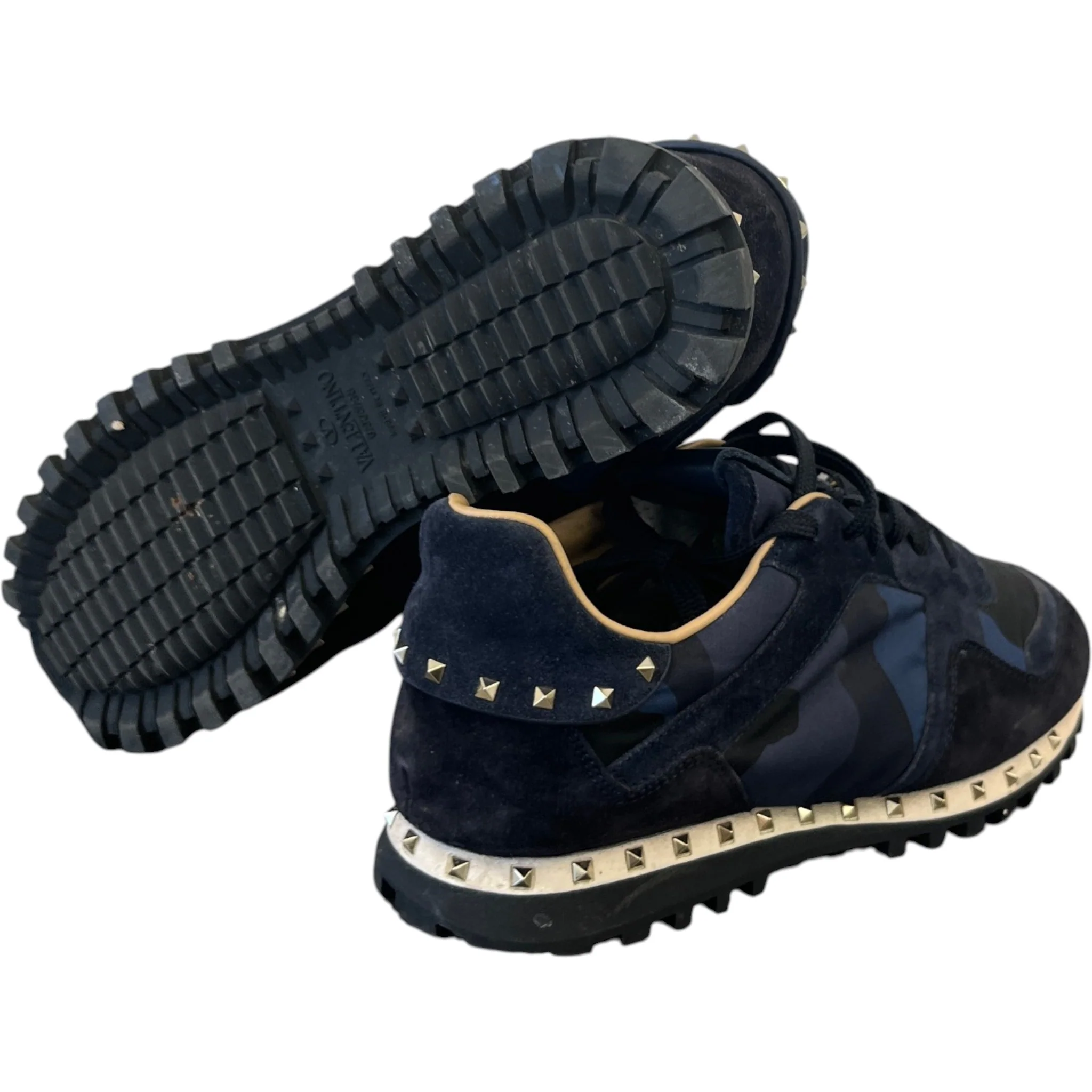 Men's Rockstud Camouflage Low Trainers Navy Size EU 41 / UK 7 - Image 10