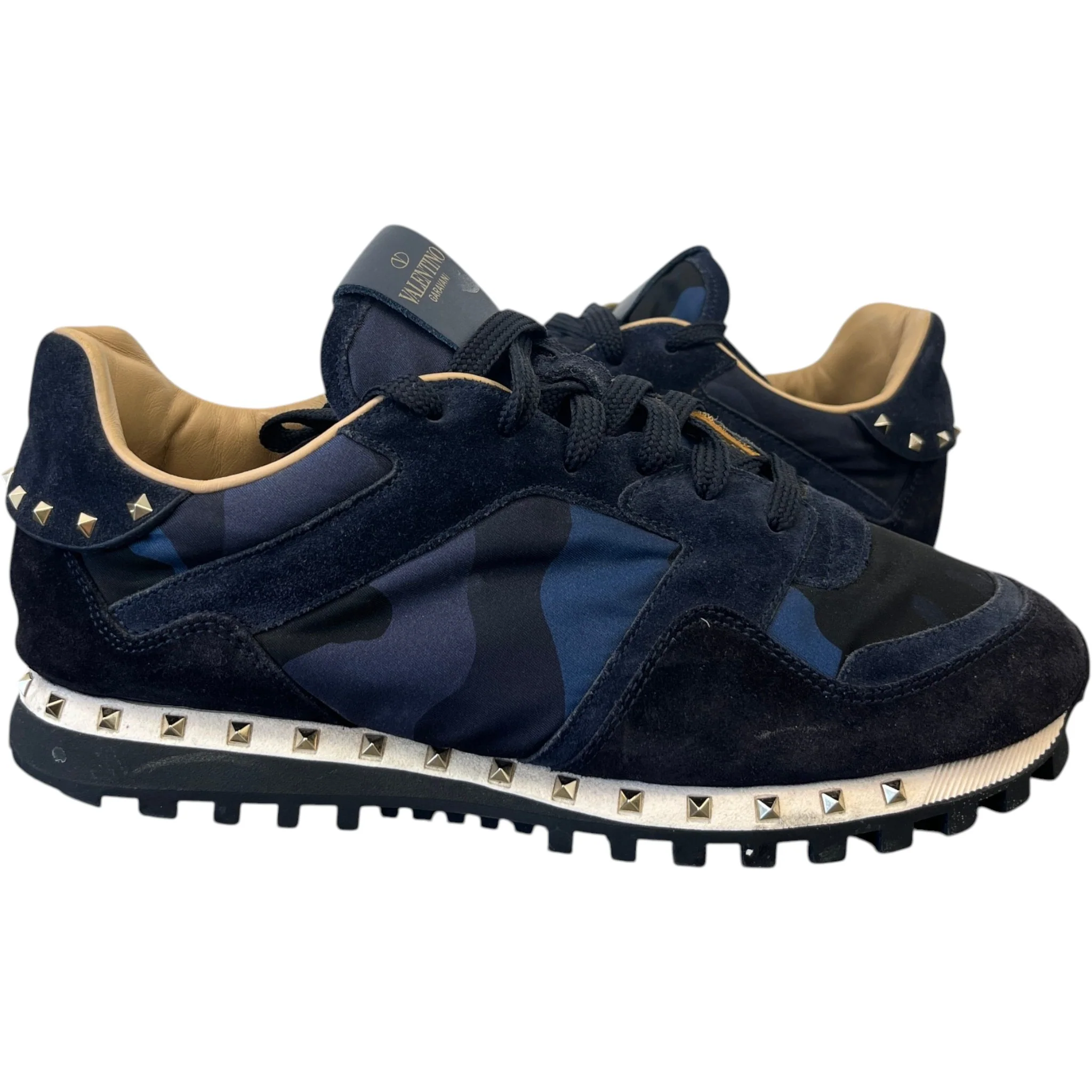 Men's Rockstud Camouflage Low Trainers Navy Size EU 41 / UK 7 - Image 3