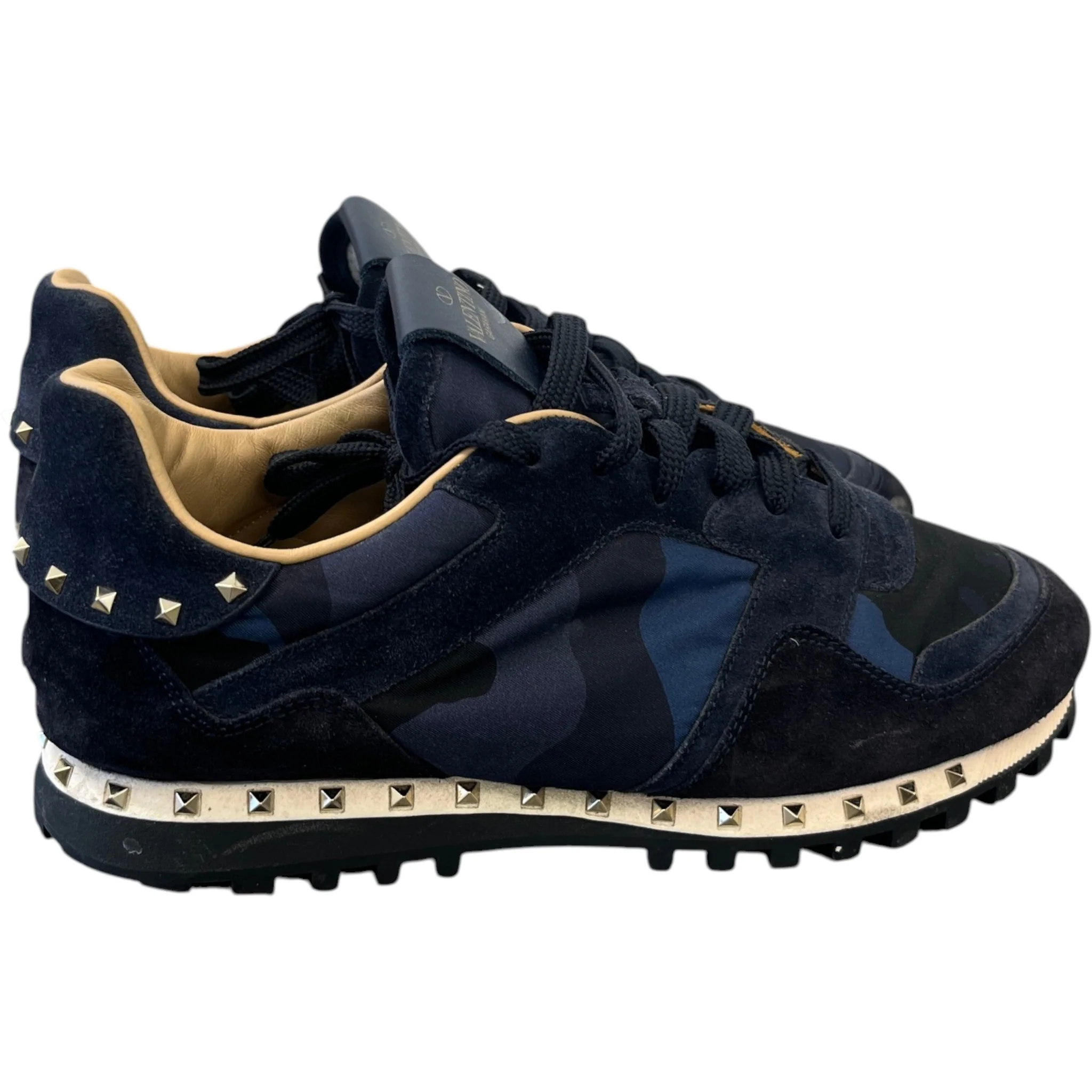 Men's Rockstud Camouflage Low Trainers Navy Size EU 41 / UK 7 - Image 8