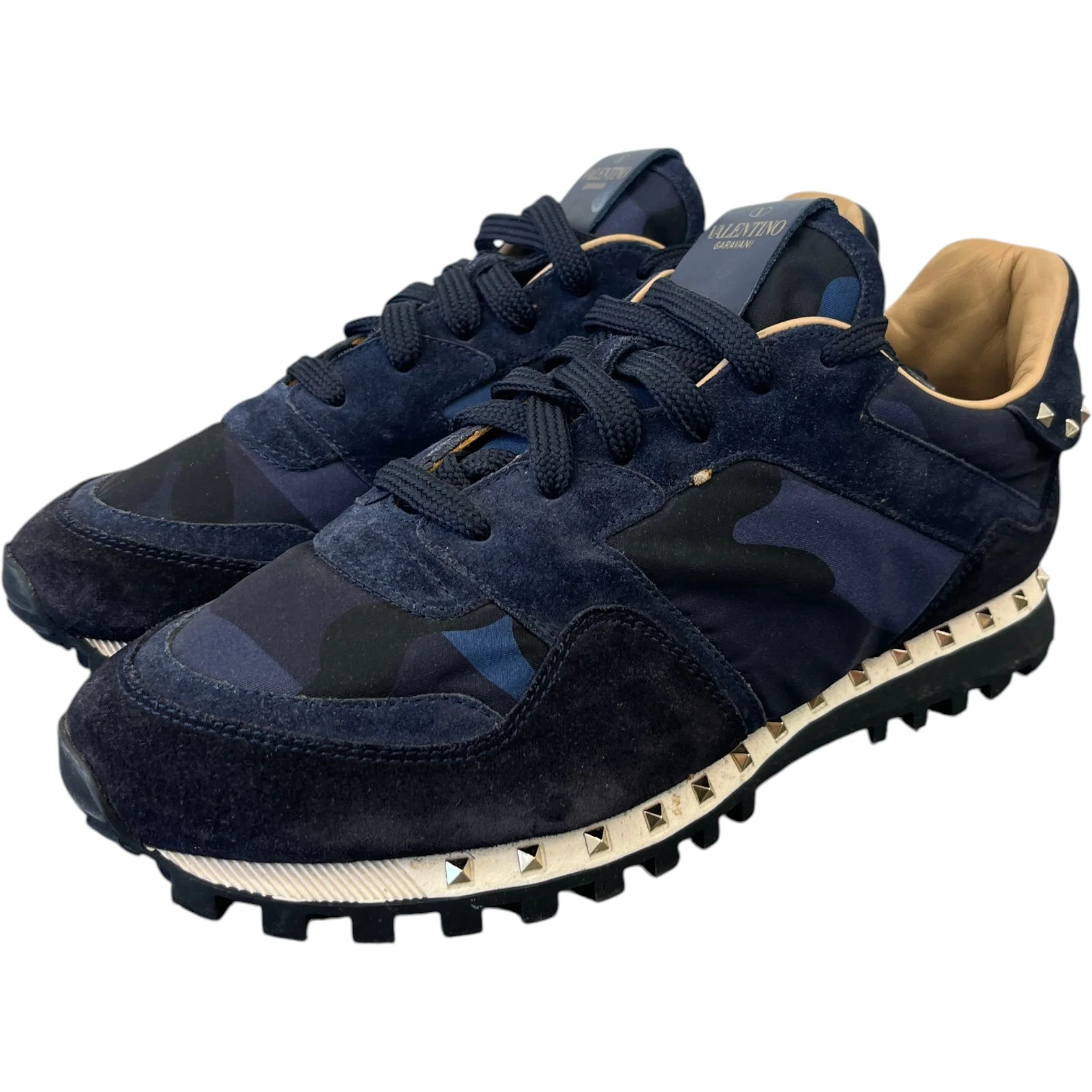 Men's Rockstud Camouflage Low Trainers Navy Size EU 41 / UK 7 - Image 9