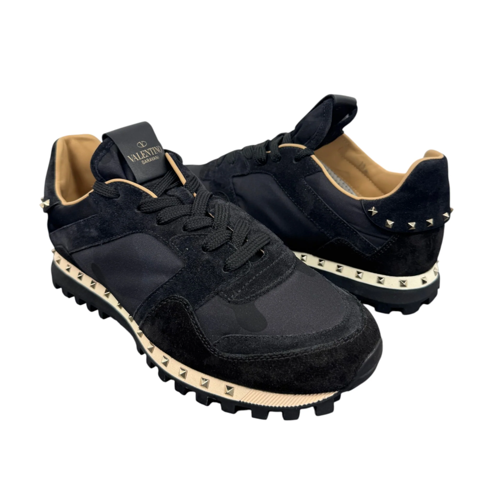 Men's Rockstud Low Trainers Black Size EU 41 / UK 7 - Image 3