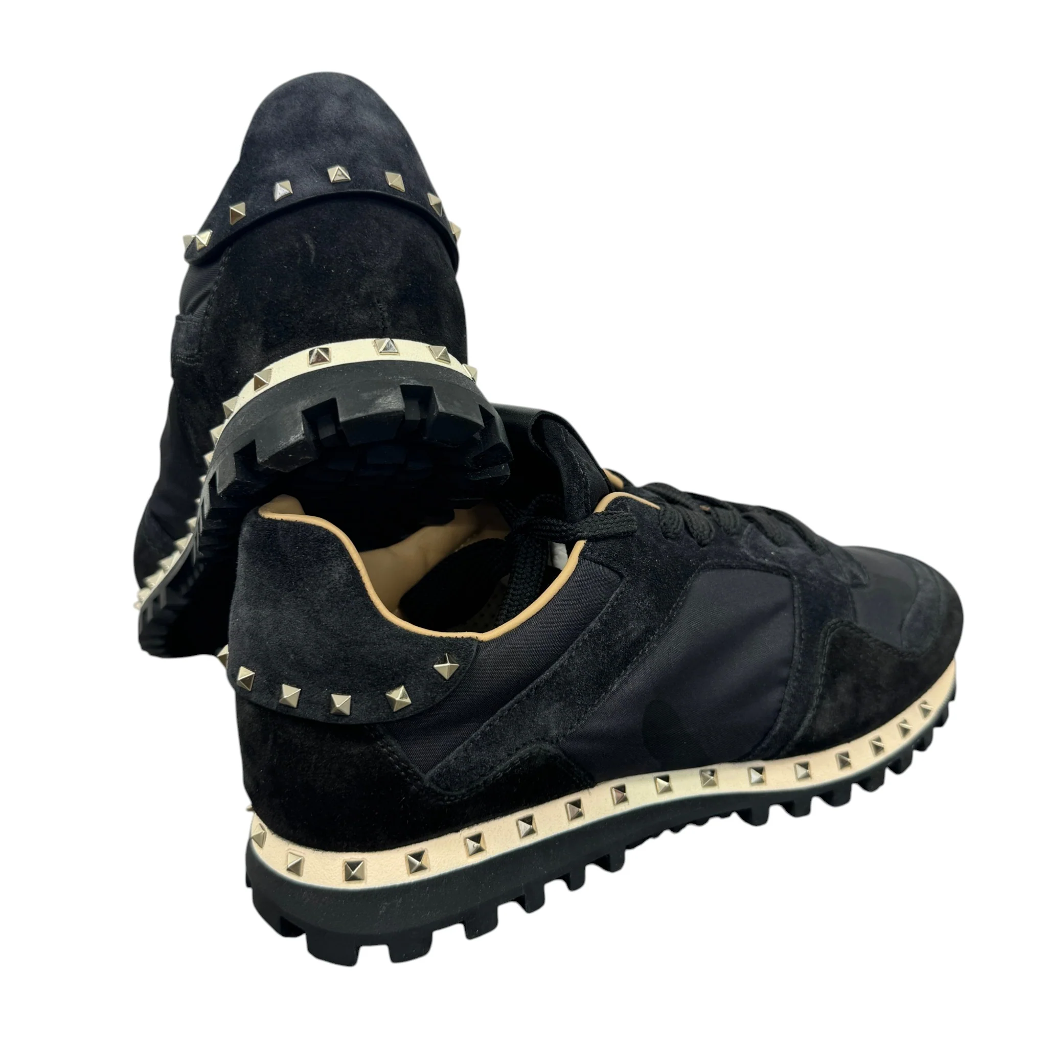 Men's Rockstud Low Trainers Black Size EU 41 / UK 7 - Image 6