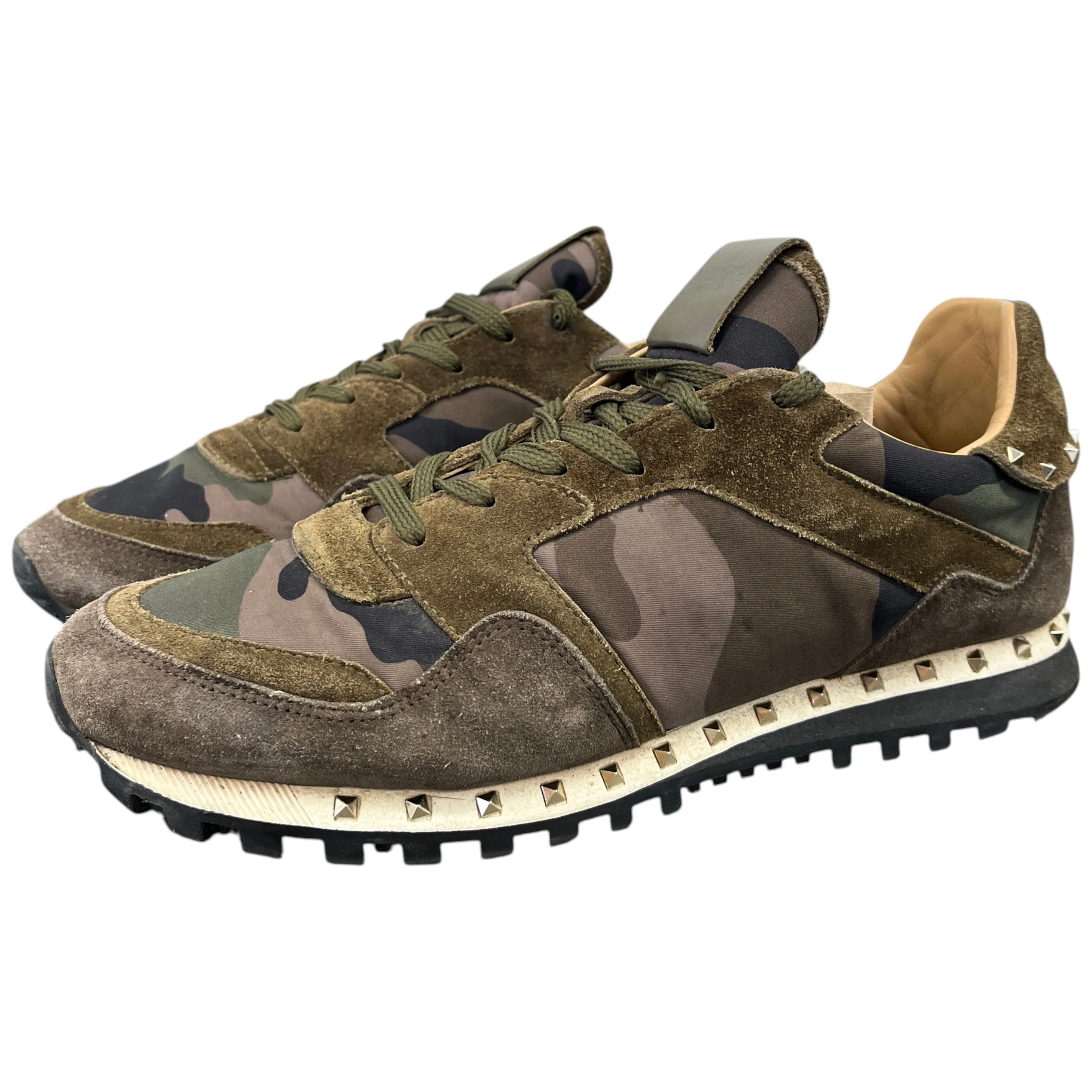 Men's Rockstud Low Trainers Khaki Size EU 43 / UK 9 - Image 8